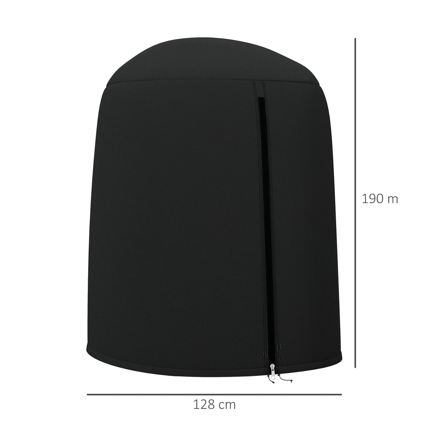 Hanging Egg Chair Cover, Outdoor Single Swing Chair Cover, Waterproof Anti-dust Furniture Protector with Zipper, 420D Oxford Fabric for Φ128 x 190H cm Stand, Black