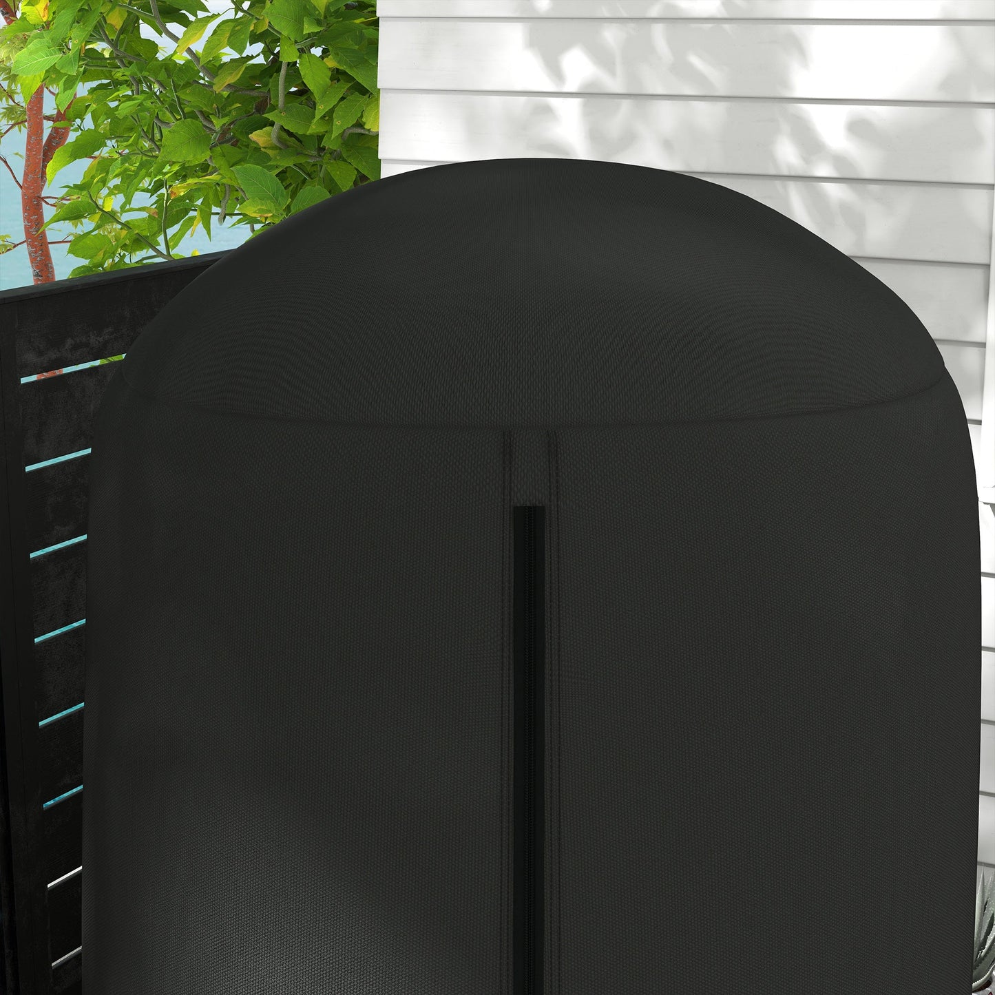 Hanging Egg Chair Cover, Outdoor Single Swing Chair Cover, Waterproof Anti-dust Furniture Protector with Zipper, 420D Oxford Fabric for Φ128 x 190H cm Stand, Black