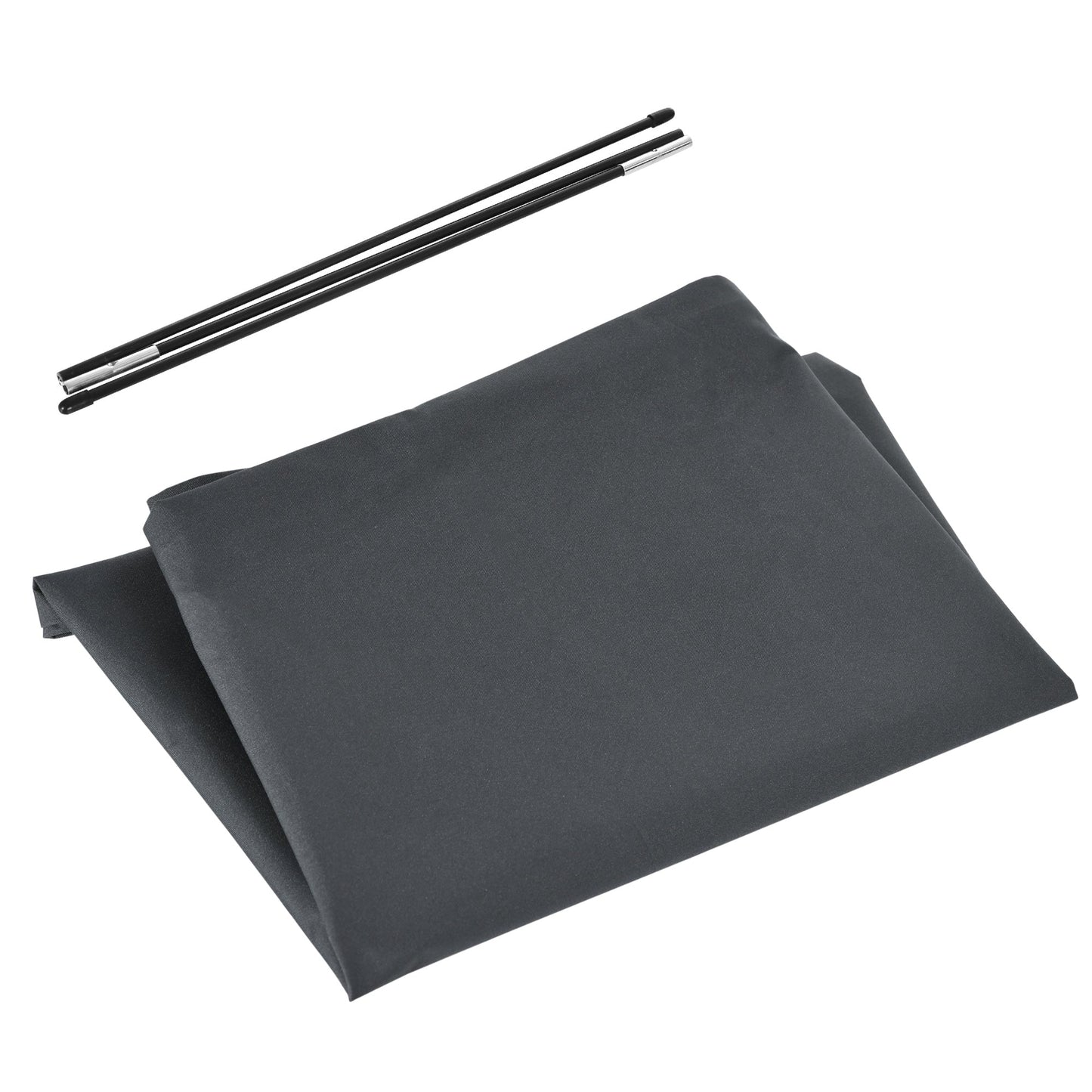Parasol Cover, Patio Cantilever Cover, Banana Umbrella Protector with Rod, Zipper for Outdoor Garden, Patio, Dark Grey
