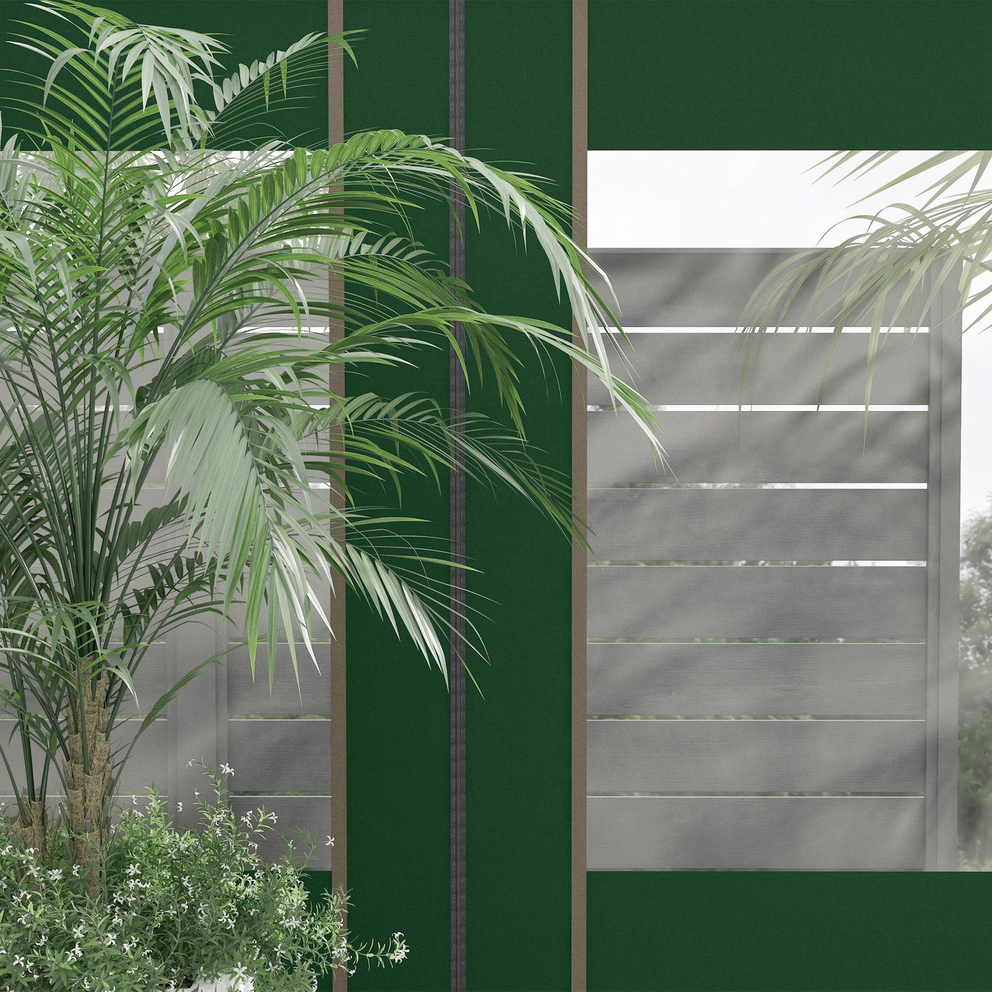 Gazebo Side Panels with Zipped Doors and Windows, for 3x3(m) or 3x6m Pop Up Gazebo, 2 Pack Sides Replacement, Green