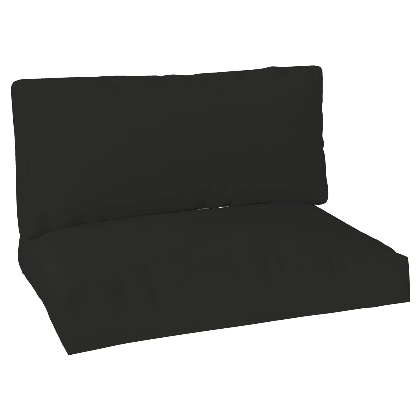 2 Seater Pallet Furniture Cushions Pallet Cushions, UPF20+ 220gsm Fabric, 20 cm Thick Outdoor Seat Pads, Black