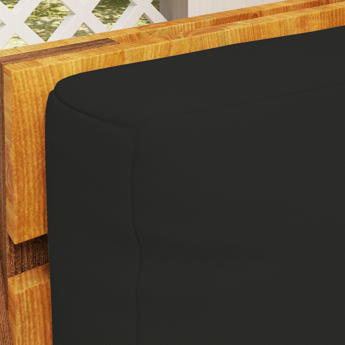 2 Seater Pallet Furniture Cushions Pallet Cushions, UPF20+ 220gsm Fabric, 20 cm Thick Outdoor Seat Pads, Black