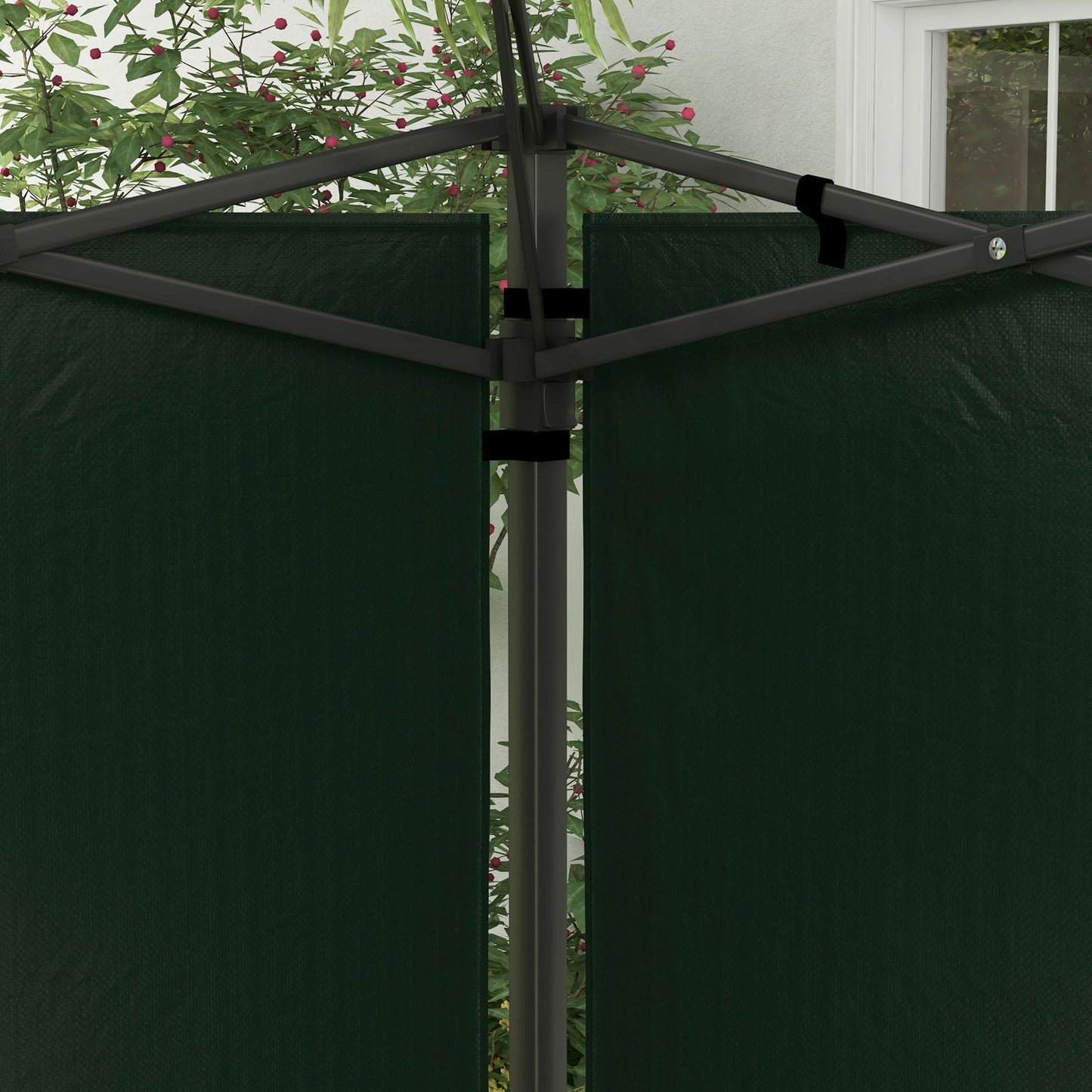 Gazebo Side Panels with Window for 3x3(m) or 3x6m Gazebo Canopy, 2 Pack Sides Replacement, Green