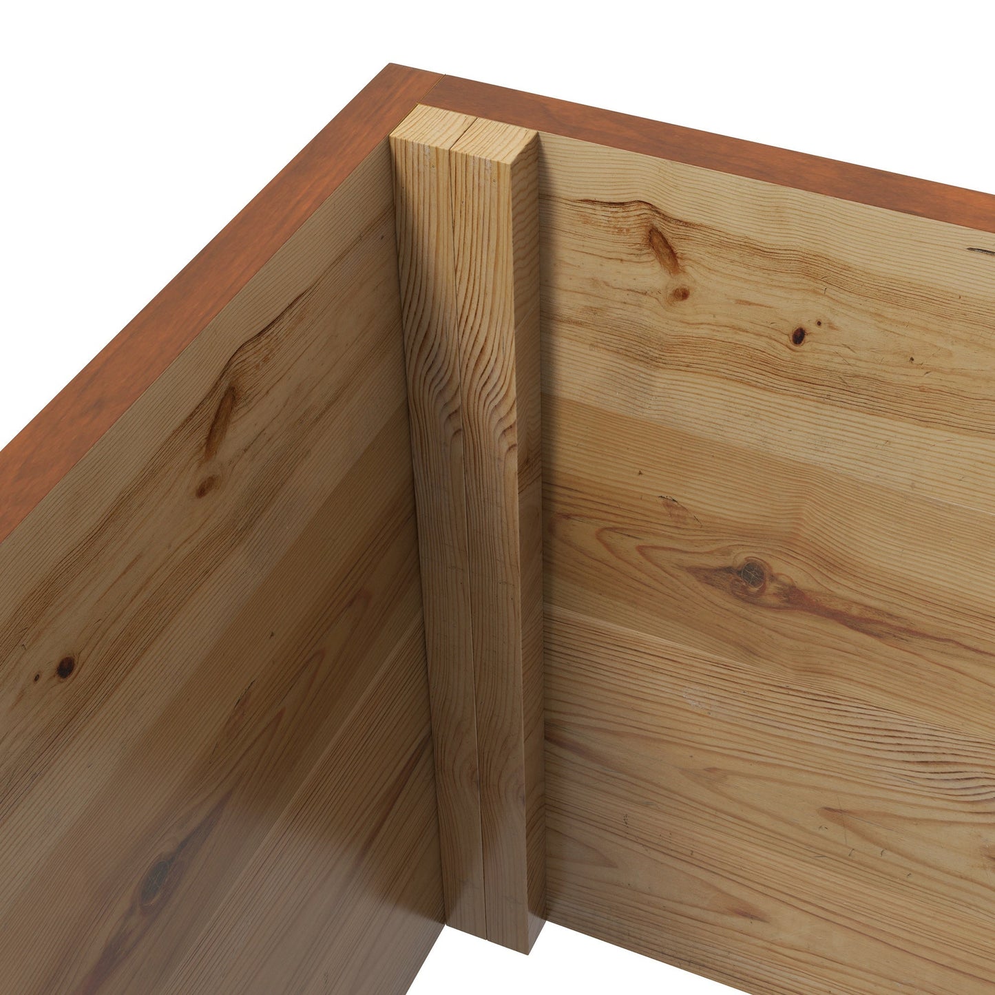 Wood Planter with Trellis, Raised Garden Bed Privacy Screen Planter Box to Grow Vegetables, Herbs and Flowers for Garden, Patio, Deck, Orange