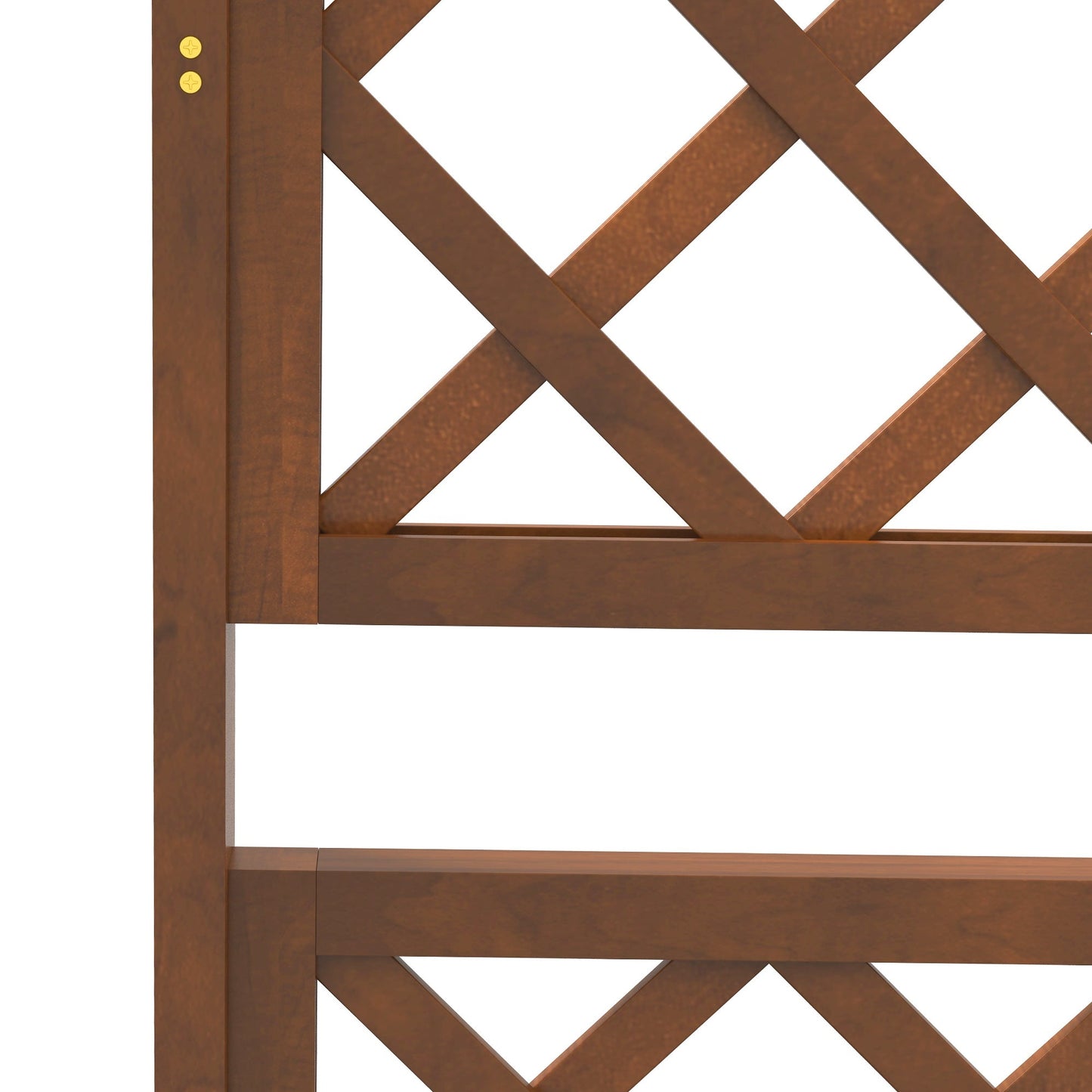 Wood Planter with Trellis, Raised Garden Bed Privacy Screen Planter Box to Grow Vegetables, Herbs and Flowers for Garden, Patio, Deck, Orange
