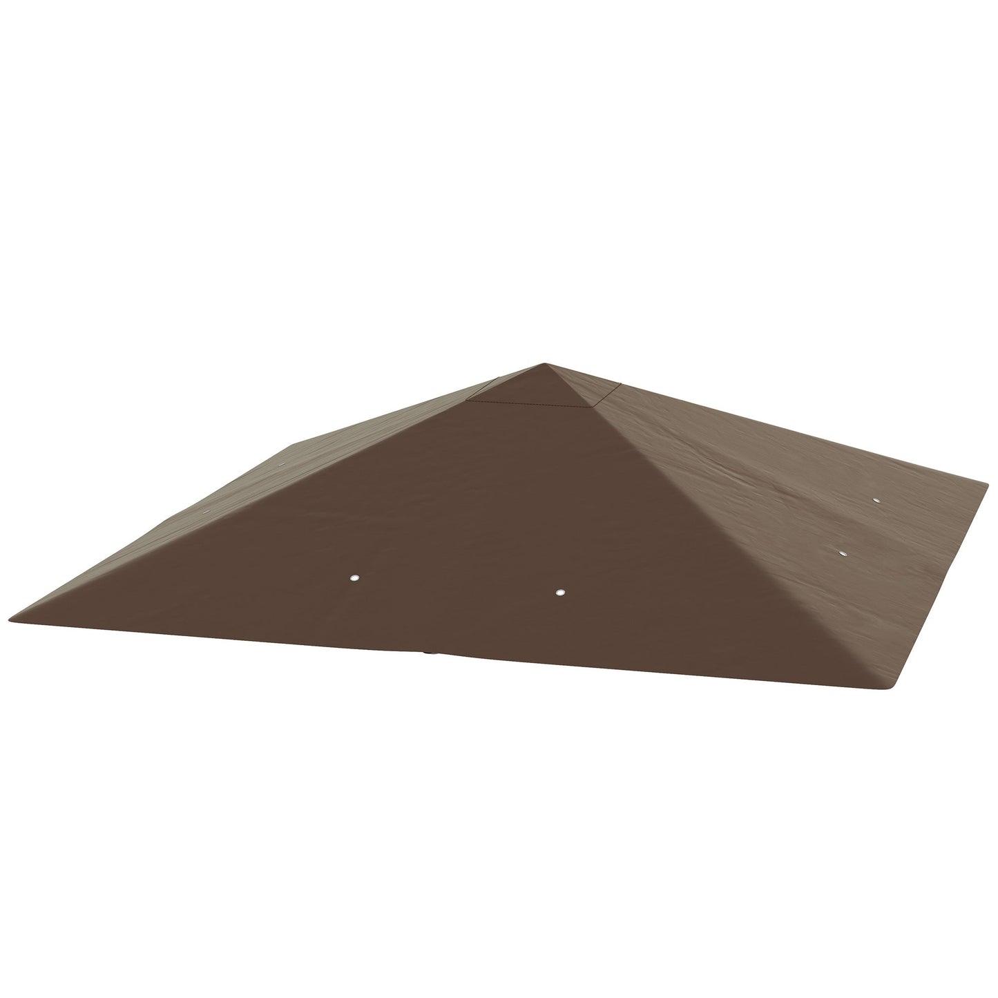3 x 3(m) Gazebo Canopy Replacement Cover, Garden Gazebo Roof Replacement with Drain Holes, Water-resistant Plastic Coating, 370g/㎡, UPF30+, TOP COVER ONLY, Brown