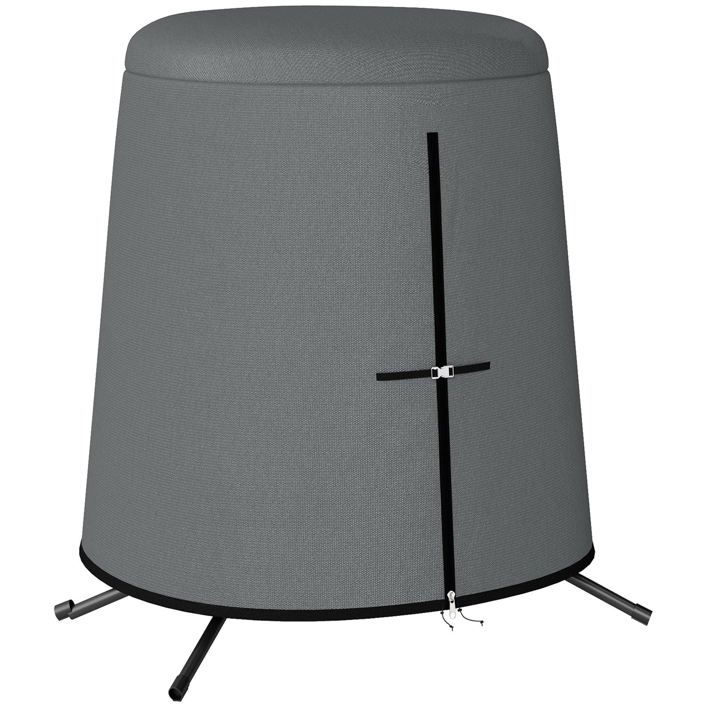 Hanging Egg Chair Cover, Outdoor Single Swing Chair Cover, Waterproof Anti-dust Furniture Protector with Zipper, 300D Oxford Fabric for 200 x 230 cm Stand, Grey