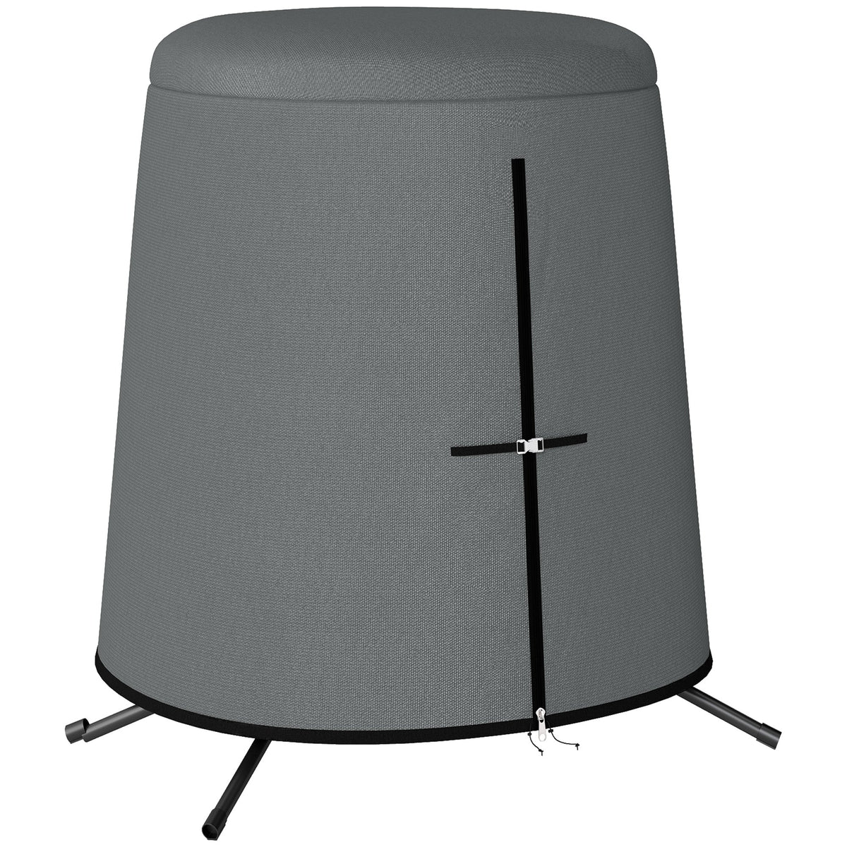 Hanging Egg Chair Cover, Outdoor Single Swing Chair Cover, Waterproof Anti-dust Furniture Protector with Zipper, 300D Oxford Fabric for 200 x 230 cm Stand, Grey