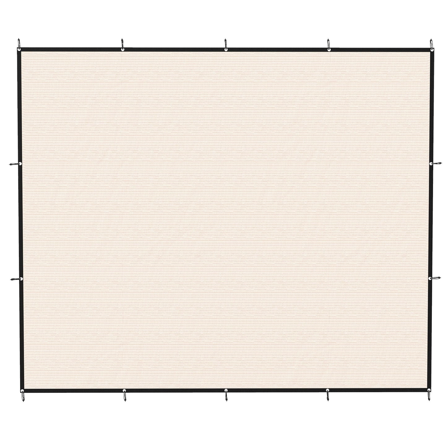 Sun Shade Sail, 3 x 3.6 m Rectangle Sunscreen Awning Canopy with Stainless Steel Eyelets and Bungee Cords, UV Protection Shade Sail for Outdoors, Garden, Patio, Beige