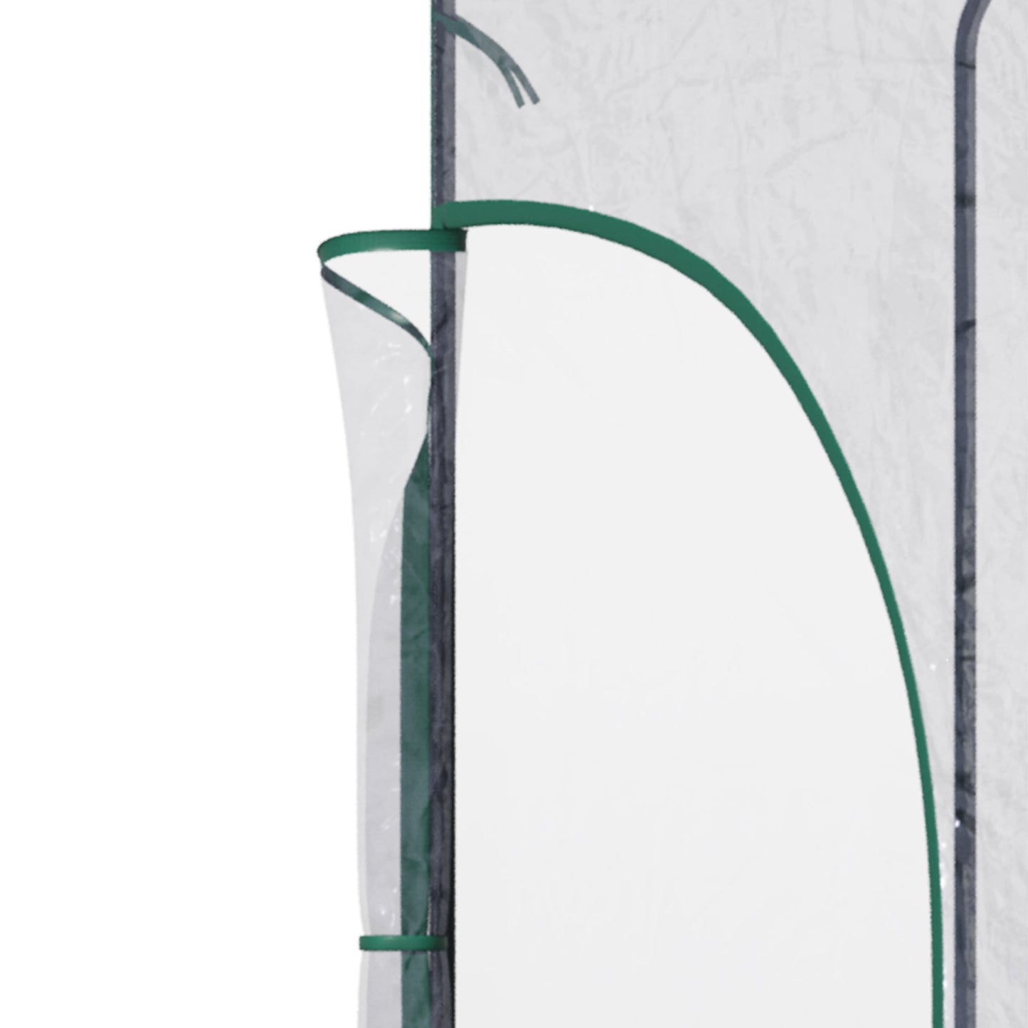 Walk-In Greenhouse, Lean-to Small Greenhouse with Zipped Roll Up Doors, Tomato Greenhouse with Plastic Cover and Sloping Top for Flowers, Vegetables and Herbs, 214cm x 118cm x 212cm, Clear