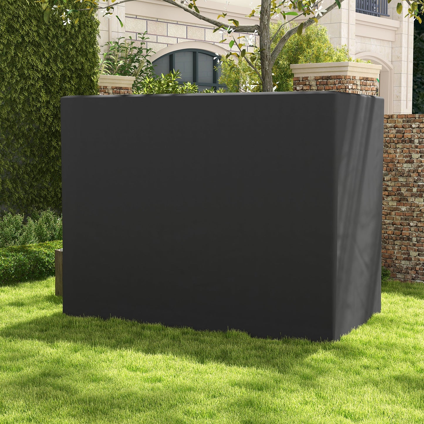 Oxford Patio 3-seater Swing Chair Cover Outdoor Garden Furniture Rain Protection Protector Waterproof Anti-UV, 240L x 133W x 185H cm, Dark Grey