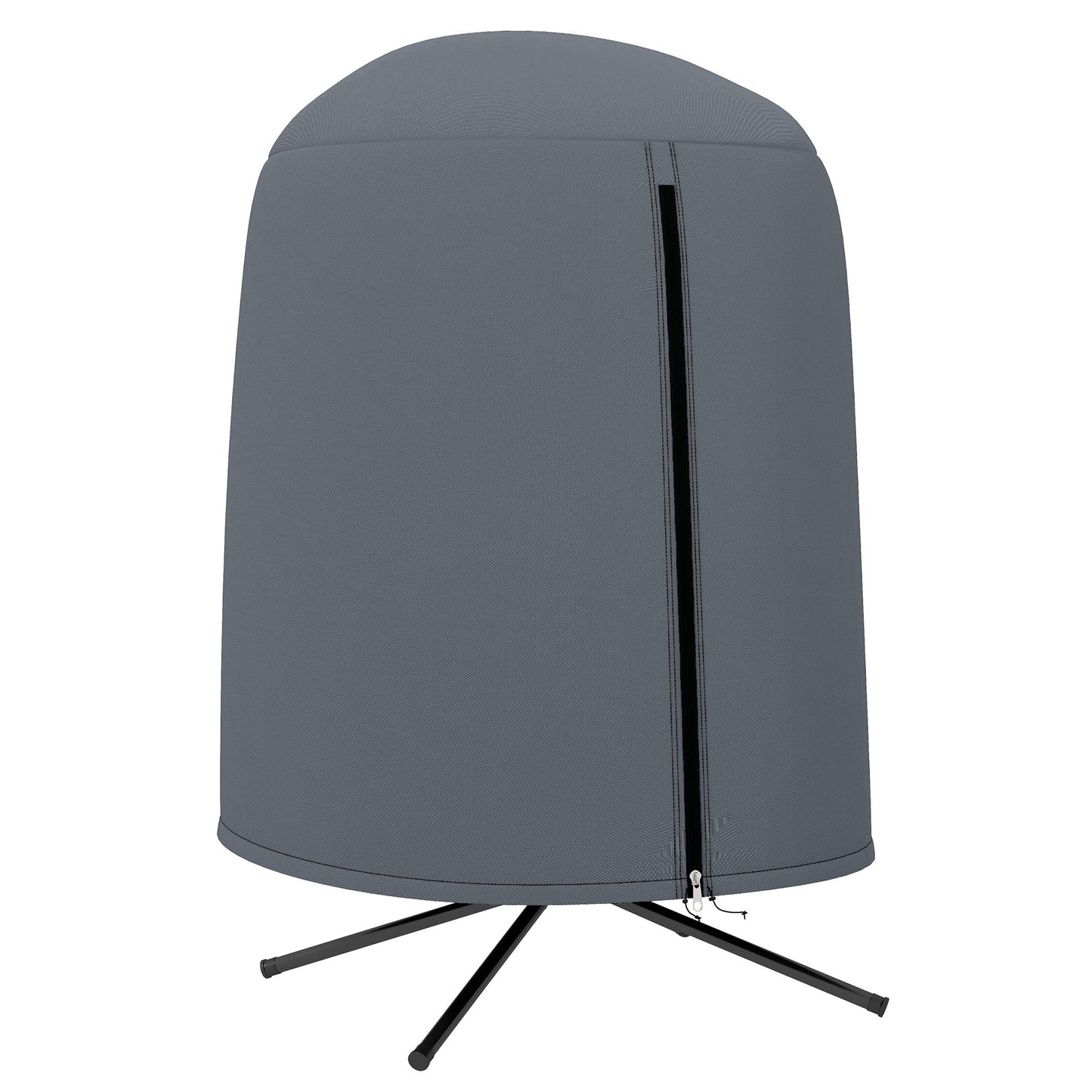 Hanging Egg Chair Cover, Outdoor Single Swing Chair Cover, Waterproof Anti-dust Furniture Protector with Zipper, 420D Oxford Fabric for Φ128 x 190H cm Stand, Grey