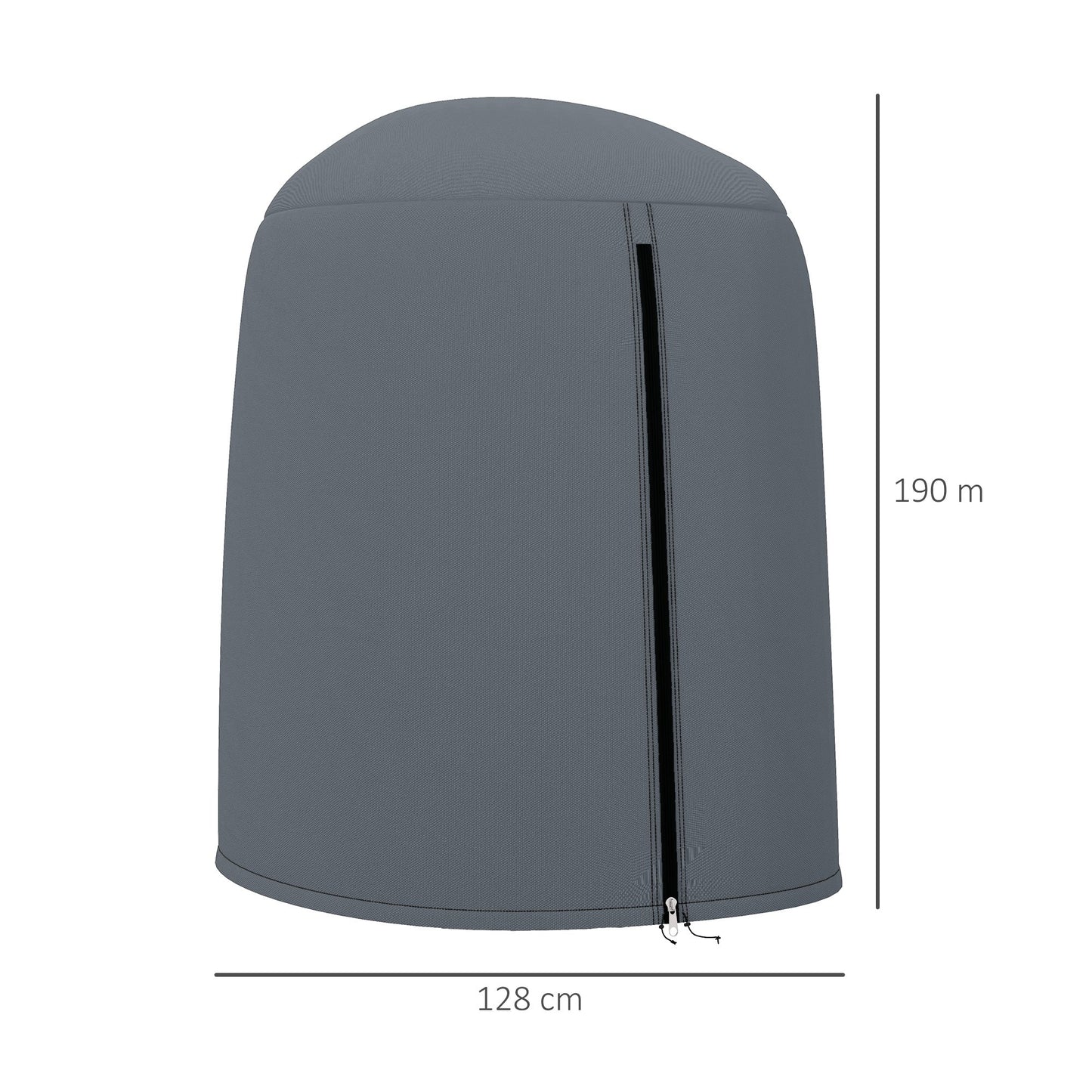 Hanging Egg Chair Cover, Outdoor Single Swing Chair Cover, Waterproof Anti-dust Furniture Protector with Zipper, 420D Oxford Fabric for Φ128 x 190H cm Stand, Grey
