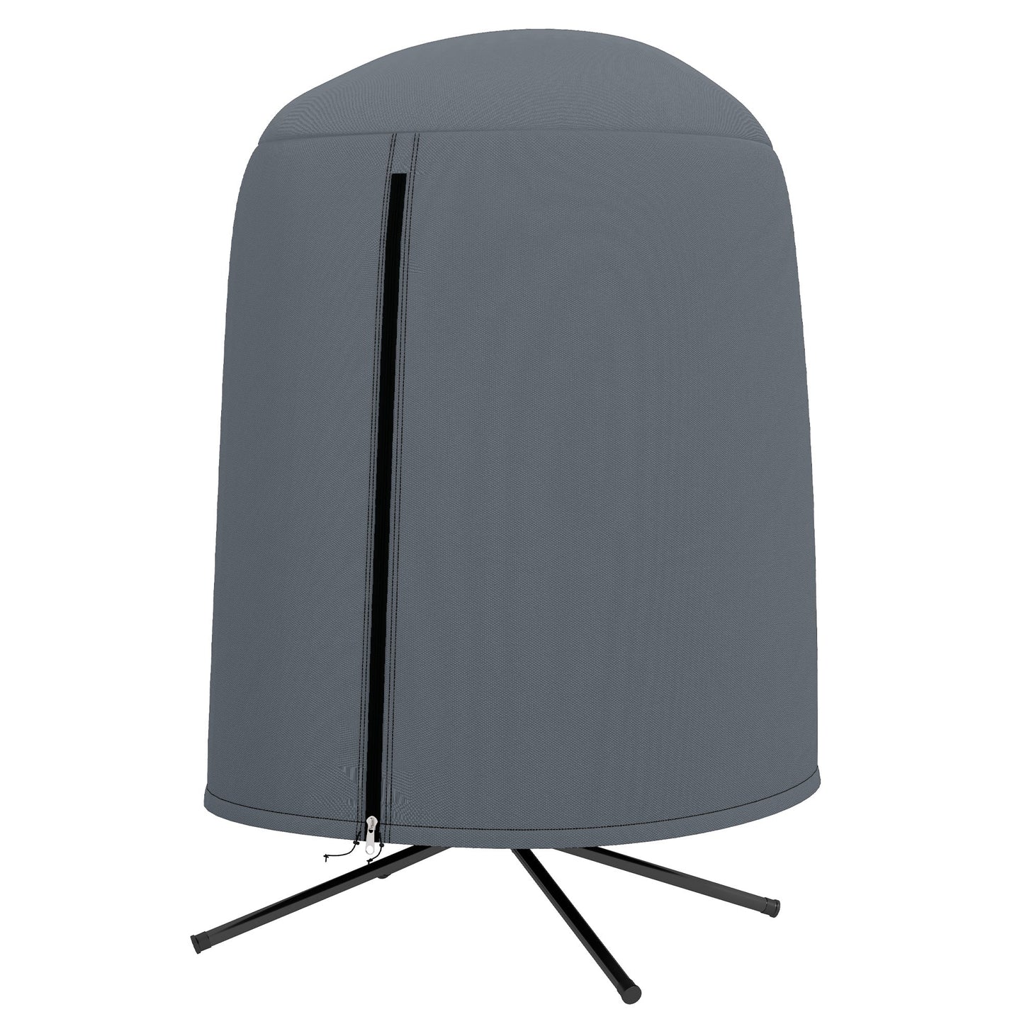 Hanging Egg Chair Cover, Outdoor Single Swing Chair Cover, Waterproof Anti-dust Furniture Protector with Zipper, 420D Oxford Fabric for Φ128 x 190H cm Stand, Grey