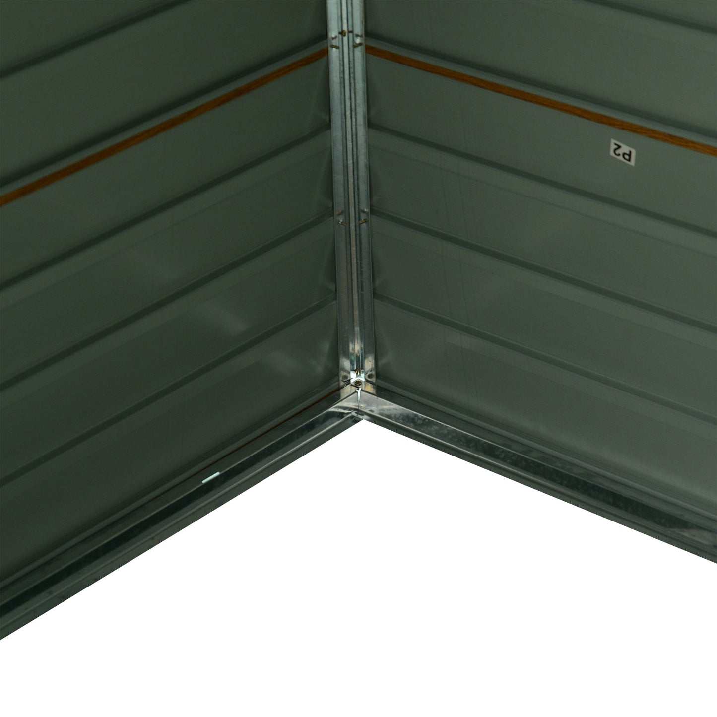 8 x 6ft Garden Metal Storage Shed House Hut Gardening Tool Storage with Kit and Ventilation, Brown