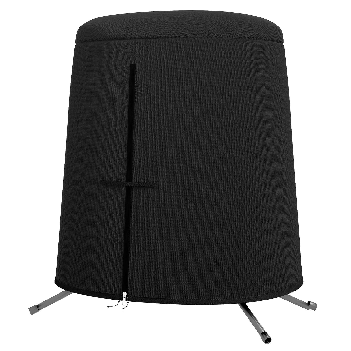 Hanging Egg Chair Cover, Outdoor Single Swing Chair Cover, Waterproof Anti-dust Furniture Protector with Zipper, 300D Oxford Fabric for 200 x 230 cm Stand, Black