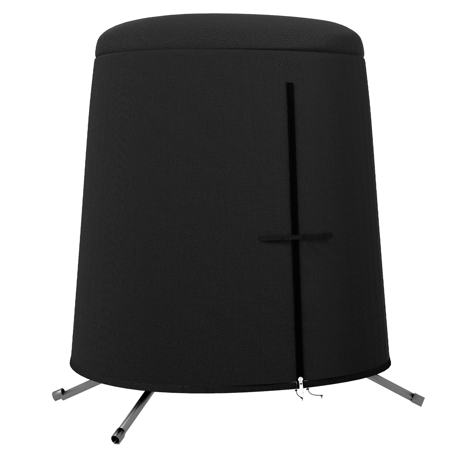 Hanging Egg Chair Cover, Outdoor Single Swing Chair Cover, Waterproof Anti-dust Furniture Protector with Zipper, 300D Oxford Fabric for 200 x 230 cm Stand, Black