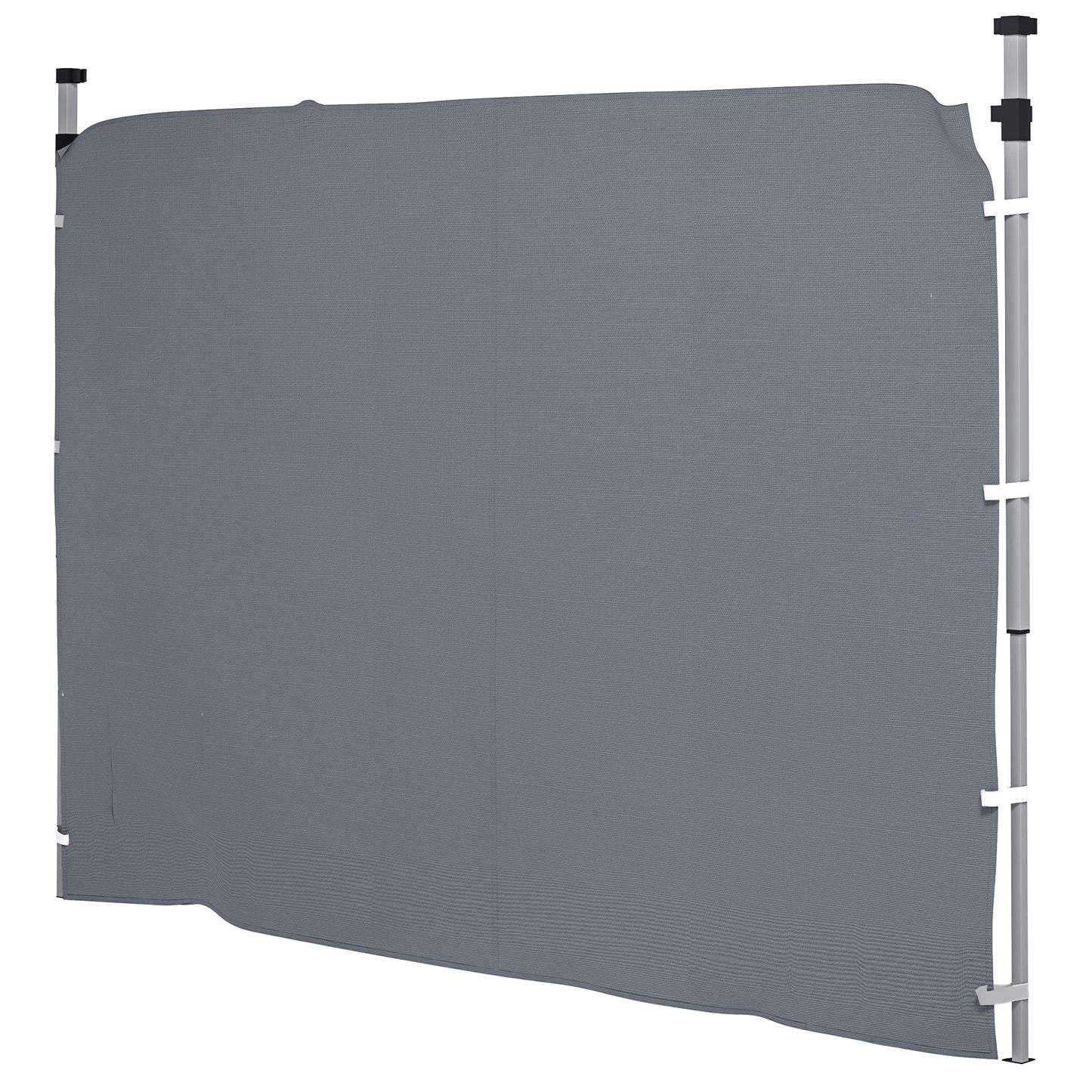 Gazebo Side Panel, Canopy Sidewall Panel with 4 Mesh Bags and 2 Storage Pockets for 3 x 3 m Straight Leg Pop Up Gazebos, 1 Pack Sidewall Only, Grey