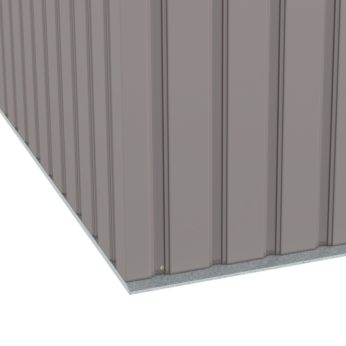 9ft x 4ft Metal Garden Shed, Outdoor Tool House with Foundation Kit, Ventilations and Double Doors, Light Grey