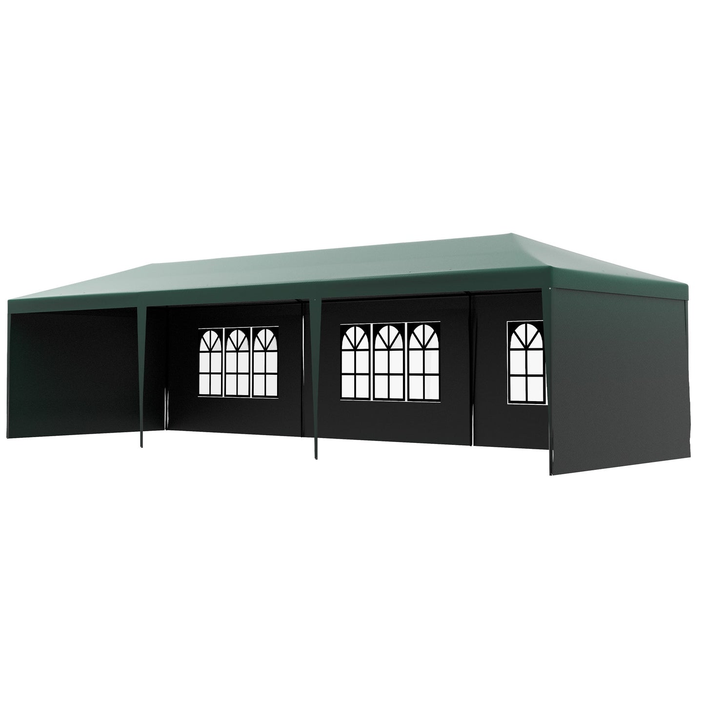 Garden Gazebo Marquee Party Wedding Tent Canopy (9m x 3m) - Green