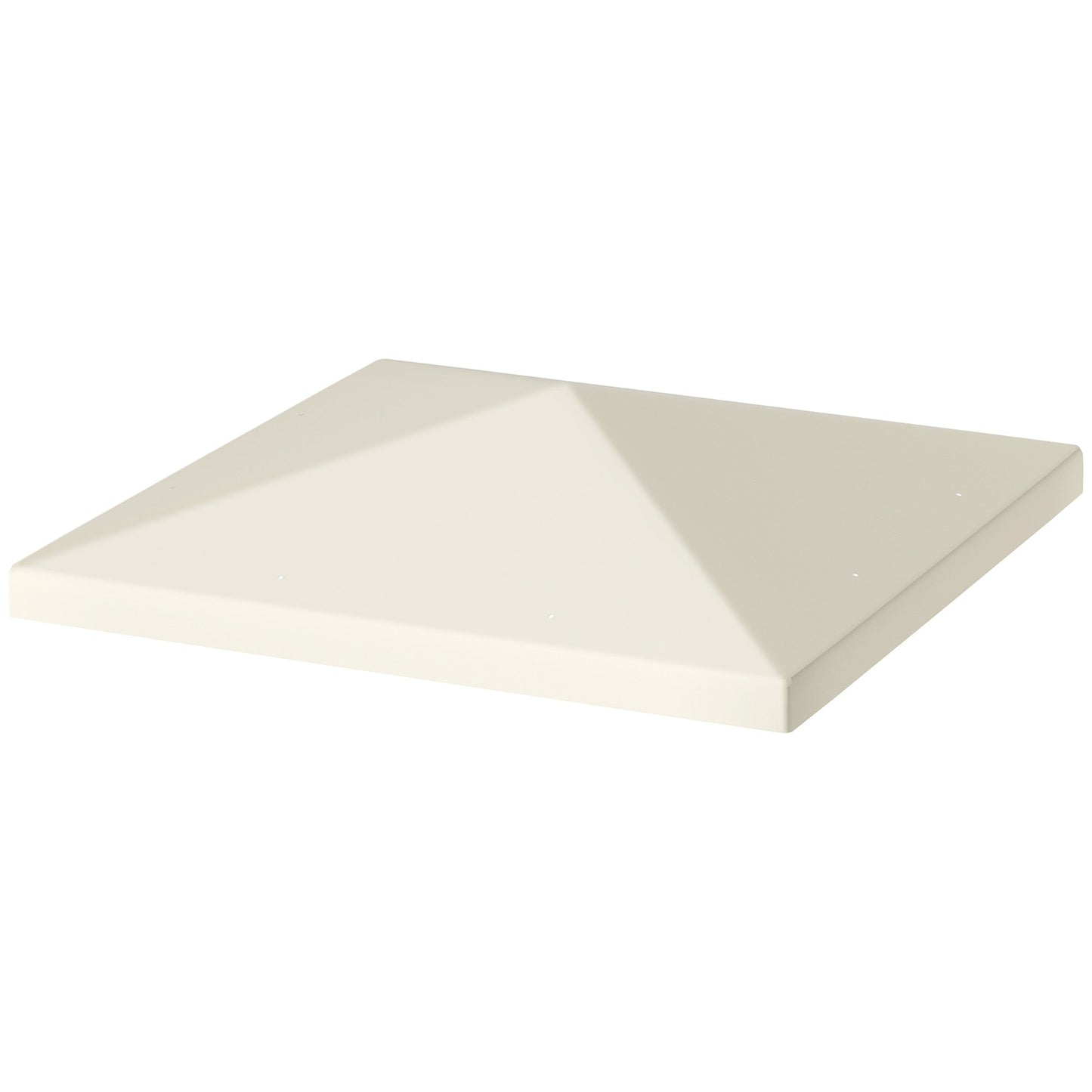 3 x 3(m) Gazebo Canopy Replacement Cover, Garden Gazebo Roof Replacement with Drain Holes, Water Resistant PVC Coating, 370g/㎡, UPF30+, TOP COVER ONLY, Cream White