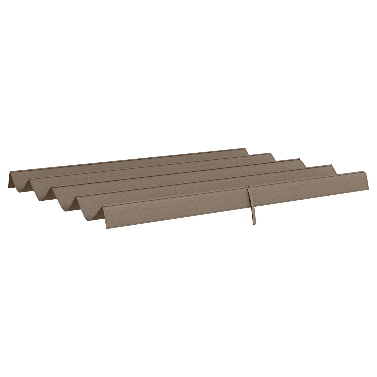 Retractable Pergola Roof, Sun Shade Cover, UV30+ Protected Replacement Canopy Fabric for 3 x 2m Pergola Frame, Coffee