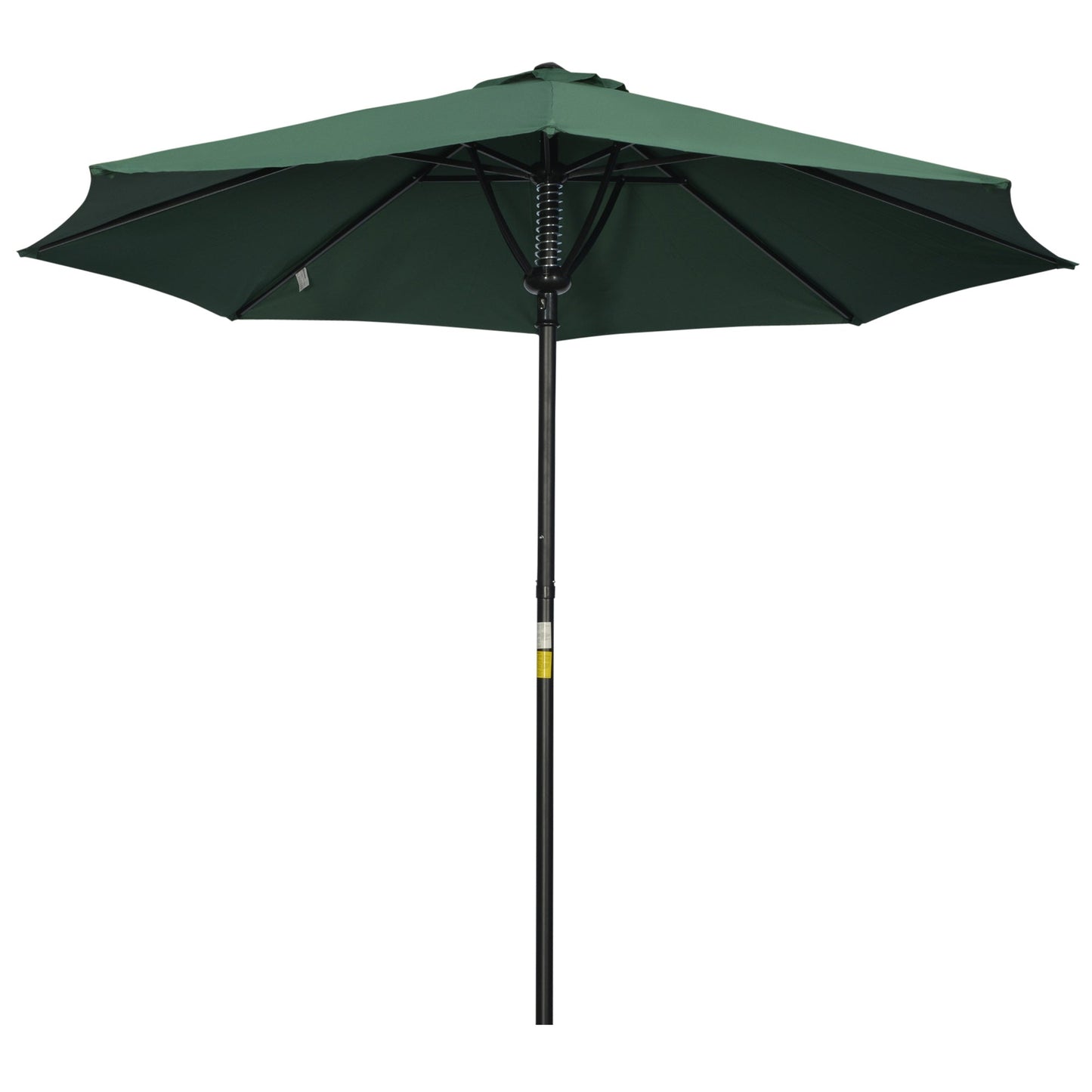 Garden 3(m) Parasol Umbrella, Outdoor Market Table Umbrella Sun Shade Canopy with 8 Ribs, Easy Push to Open, Green