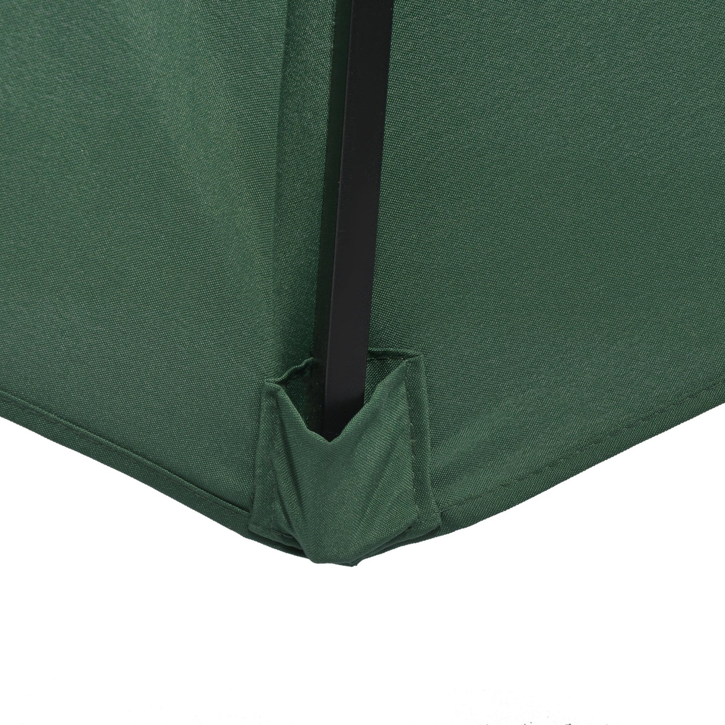 Garden 3(m) Parasol Umbrella, Outdoor Market Table Umbrella Sun Shade Canopy with 8 Ribs, Easy Push to Open, Green