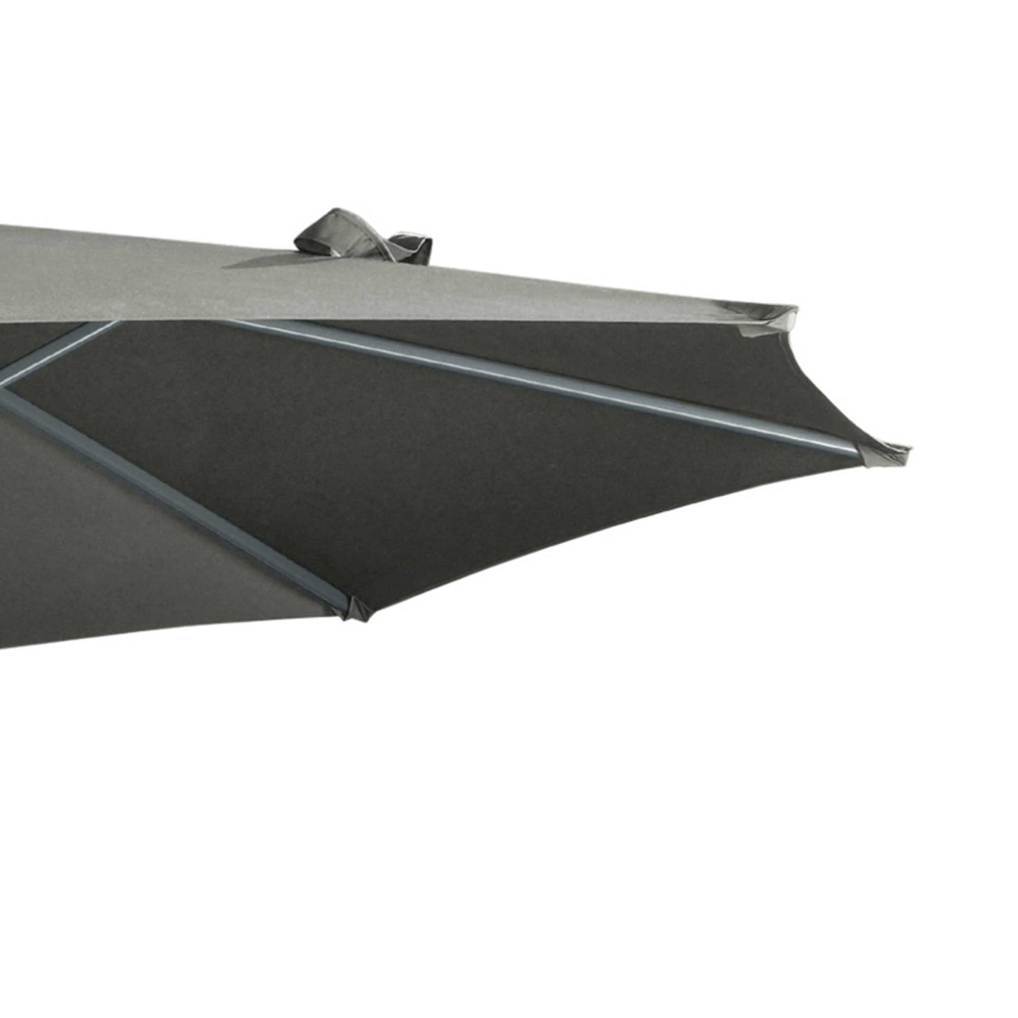 3 x 3(m) Cantilever Parasol with Cross Base, Garden Umbrella with 360° Rotation, Crank Handle and Tilt for Outdoor, Patio, Grey