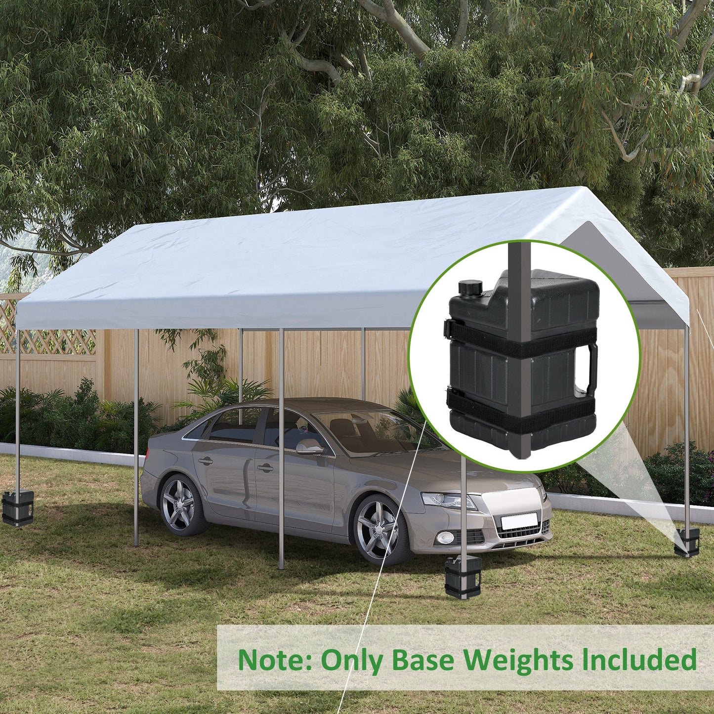 4PCs Gazebo Weights for Pop up Canopy Tent, HDPE Water or Sand Filled Weights for Gazebo Legs, with Built-in Handles and Secure Straps, 52KG