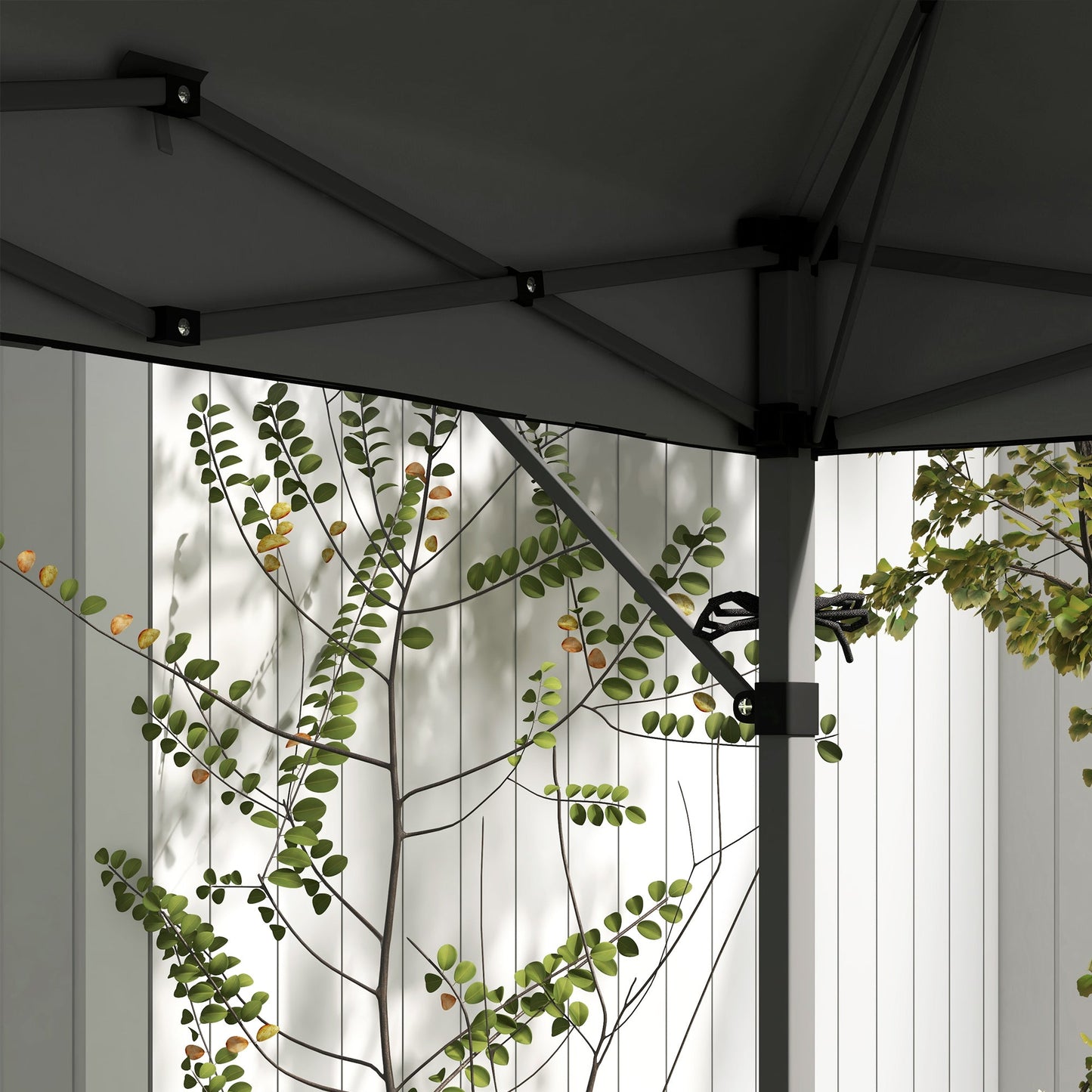 3 x 3(m) Pop Up Gazebo with Extend Dual Awnings, 1 Person Easy up Marquee Party Tent with 1-Button Push, Double Roof, Wheeled Bag, Sandbags, Height Adjustable Instant Shelter, Grey