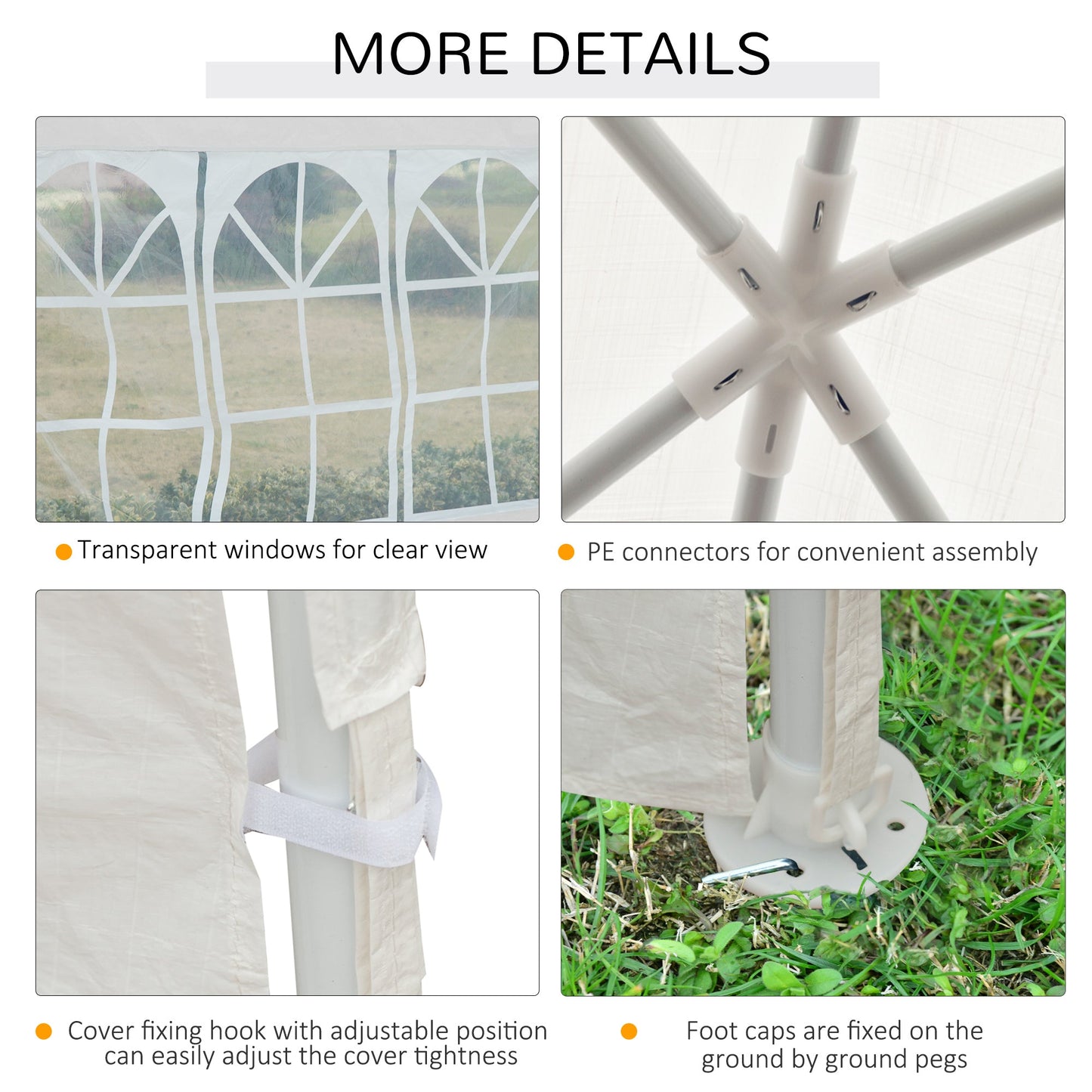 Garden Gazebo Marquee Party Wedding Tent Canopy (9m x 3m) - White