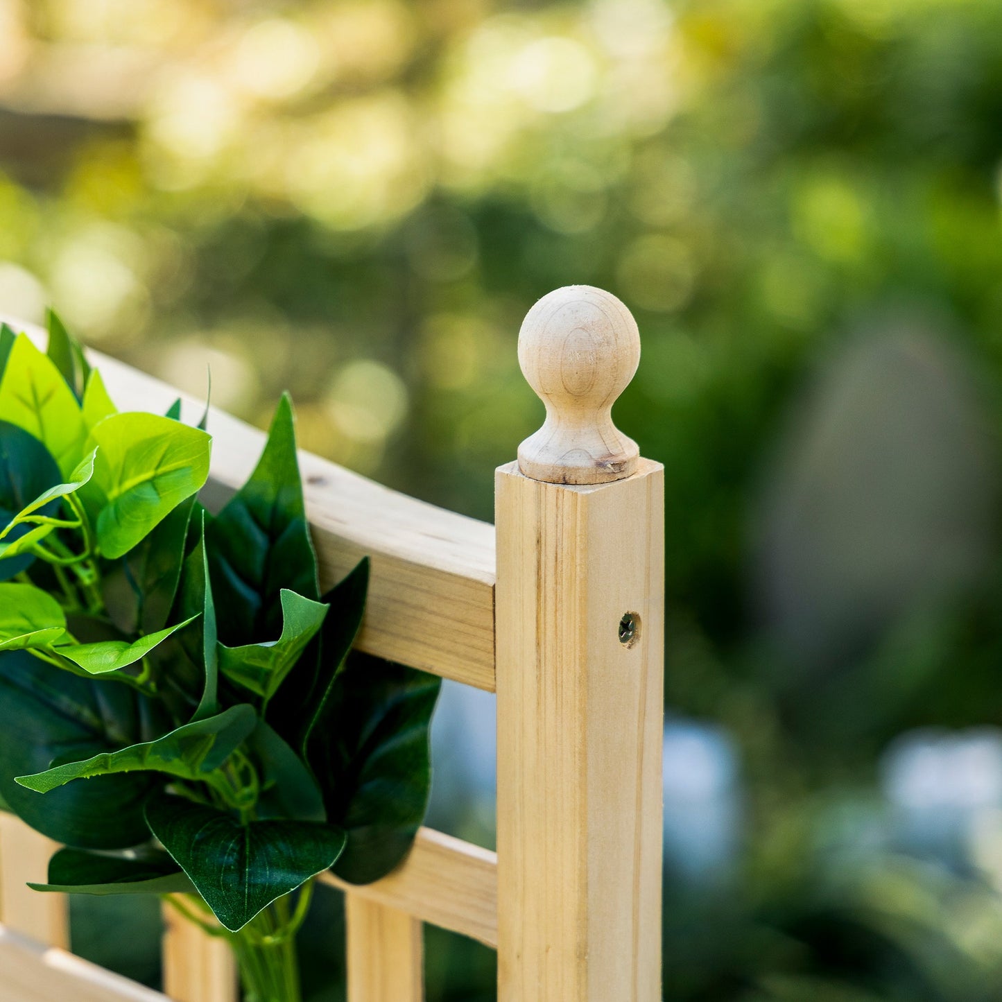 Garden Planters with Trellis for Climbing Vines, Wooden Raised Beds for Garden, Free Standing Flower Pot, Indoor Outdoor Display Rack, 64 x 28 x 120 cm, Natural