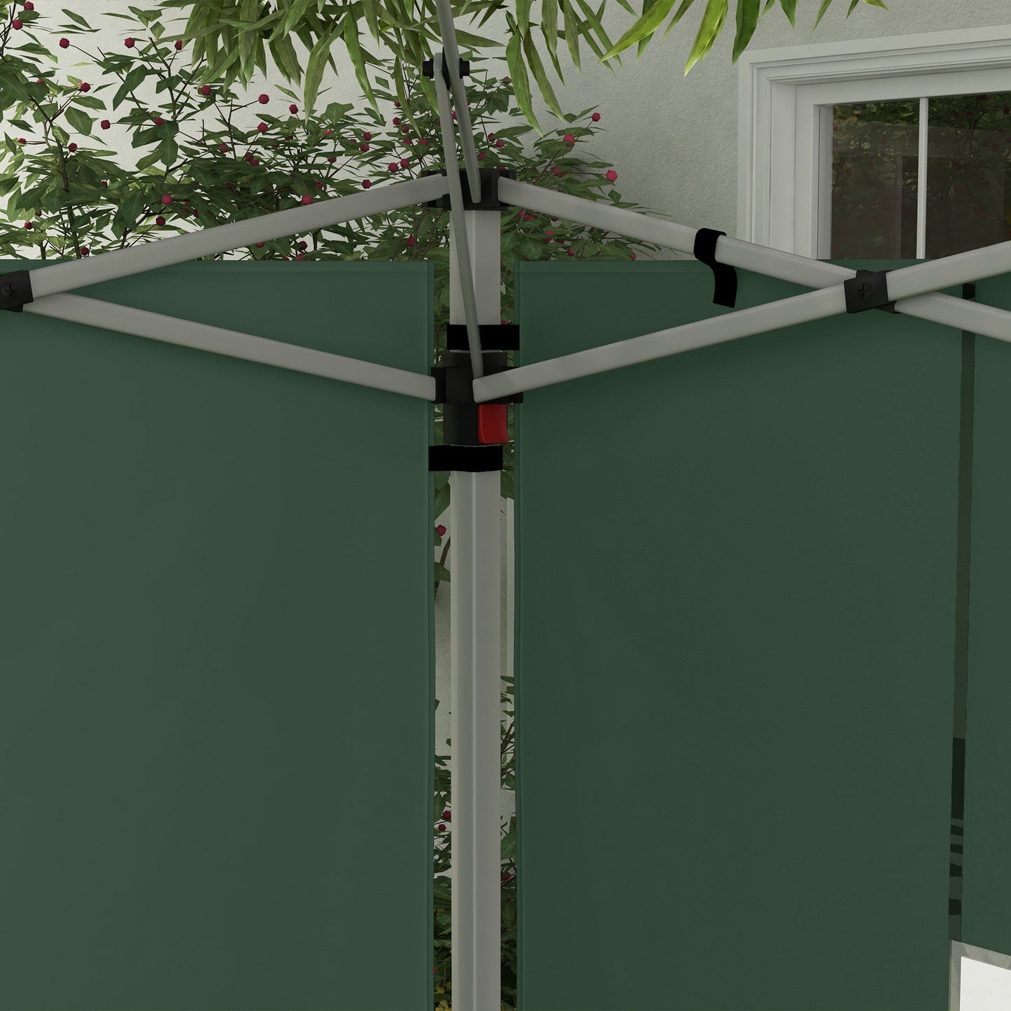 Gazebo Side Panels with Window for 3x3(m) or 3x4m Pop Up Gazebo, 2 Pack Sides Replacement, Green