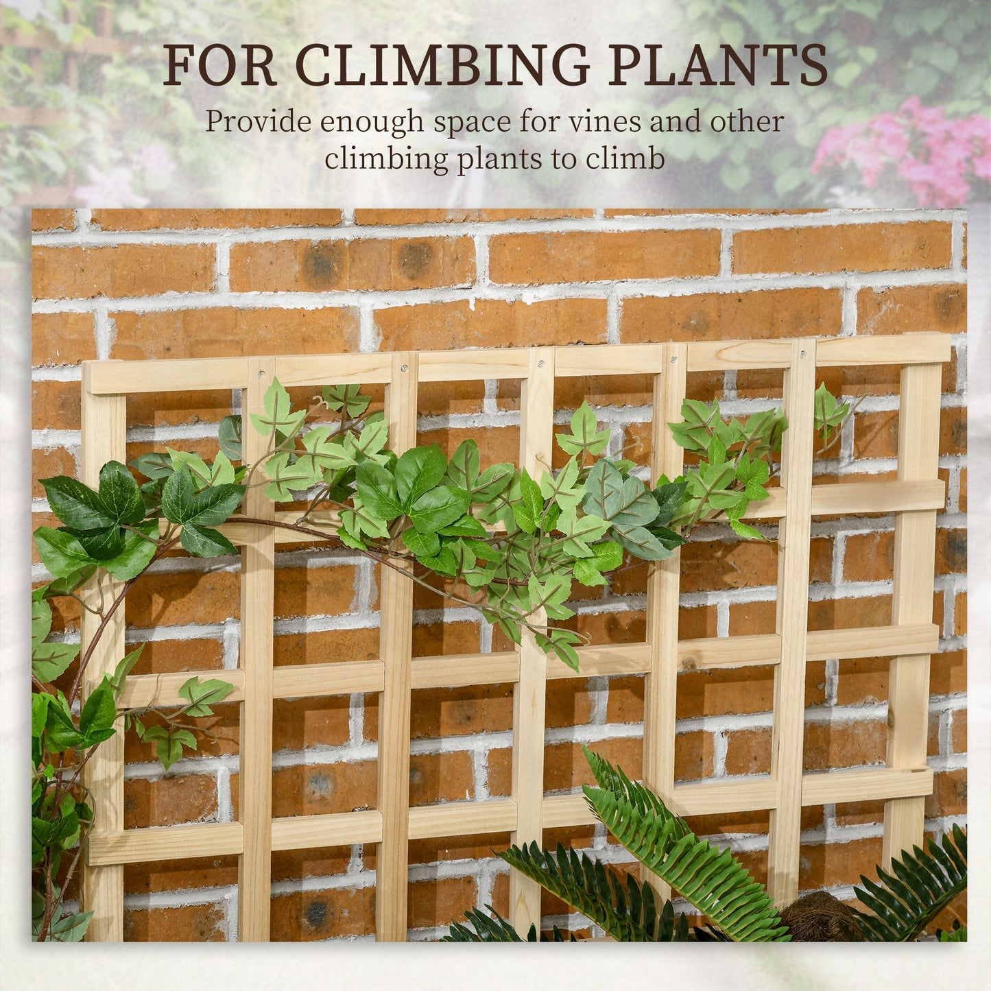 3 Tier Planters with Trellis for Vine Climbing, Wooden Raised Beds for Garden Patio, Outdoor Planter Box for Vegetables, Flowers, Herbs, Natural Tone