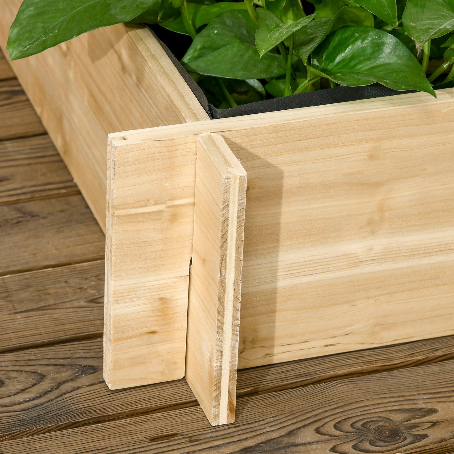 3 Tier Planters with Trellis for Vine Climbing, Wooden Raised Beds for Garden Patio, Outdoor Planter Box for Vegetables, Flowers, Herbs, Natural Tone