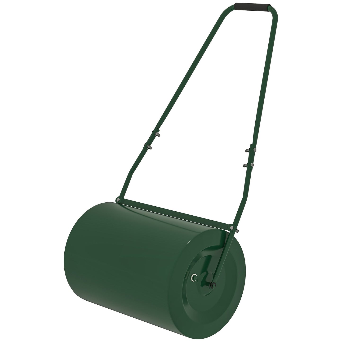 63 L Heavy Duty Water Or Sand Filled Φ30cm Garden Steel Lawn Roller Drum - Dark Green