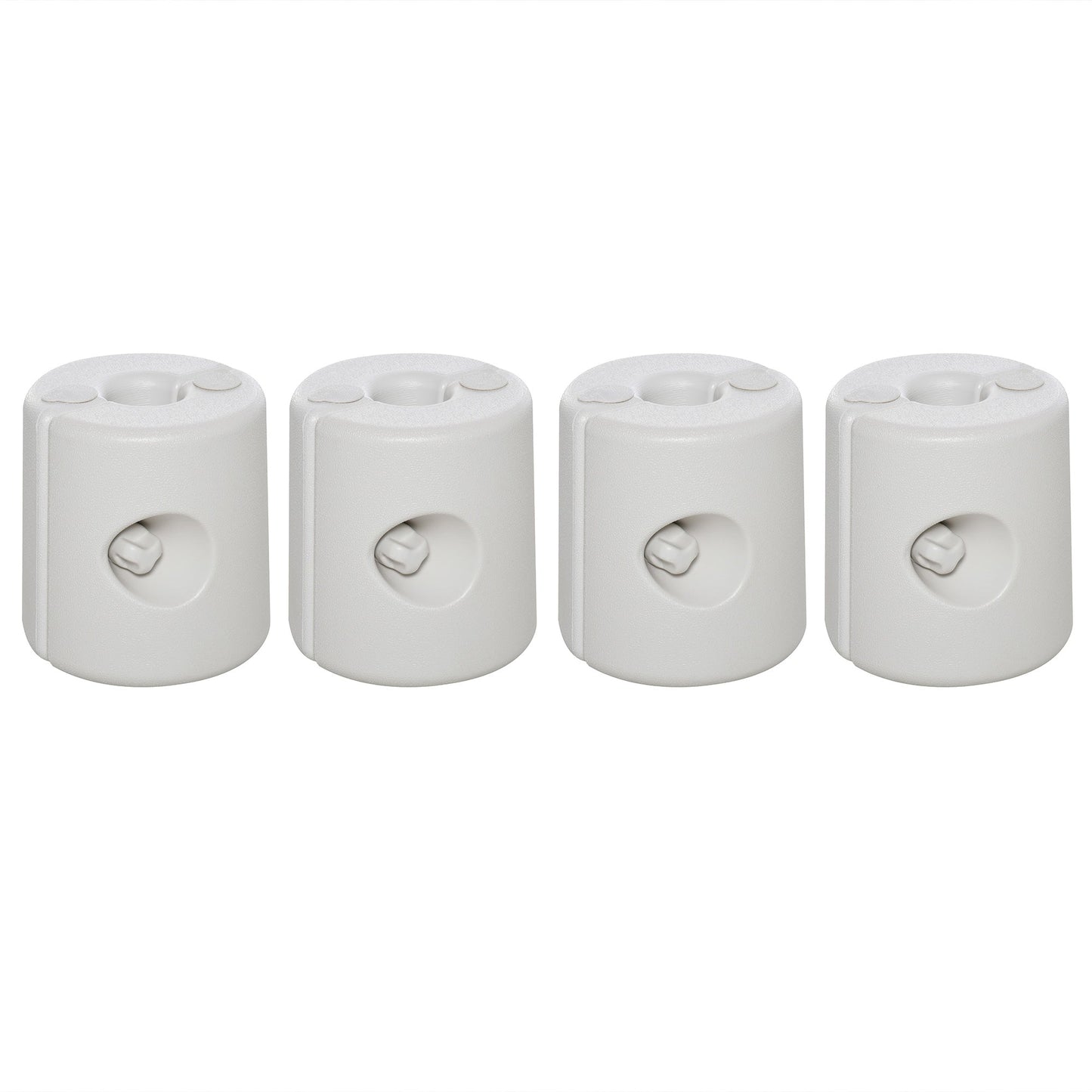 4 Pack 36 kg Gazebo Weights, Canopy Tent Weights with Rapid Clip, Gazebo Leg Weights Fill with Sand or Water, White