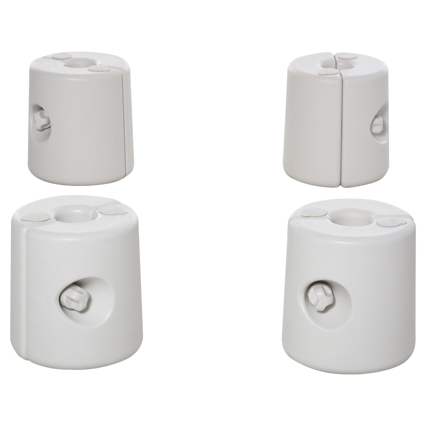 4 Pack 36 kg Gazebo Weights, Canopy Tent Weights with Rapid Clip, Gazebo Leg Weights Fill with Sand or Water, White