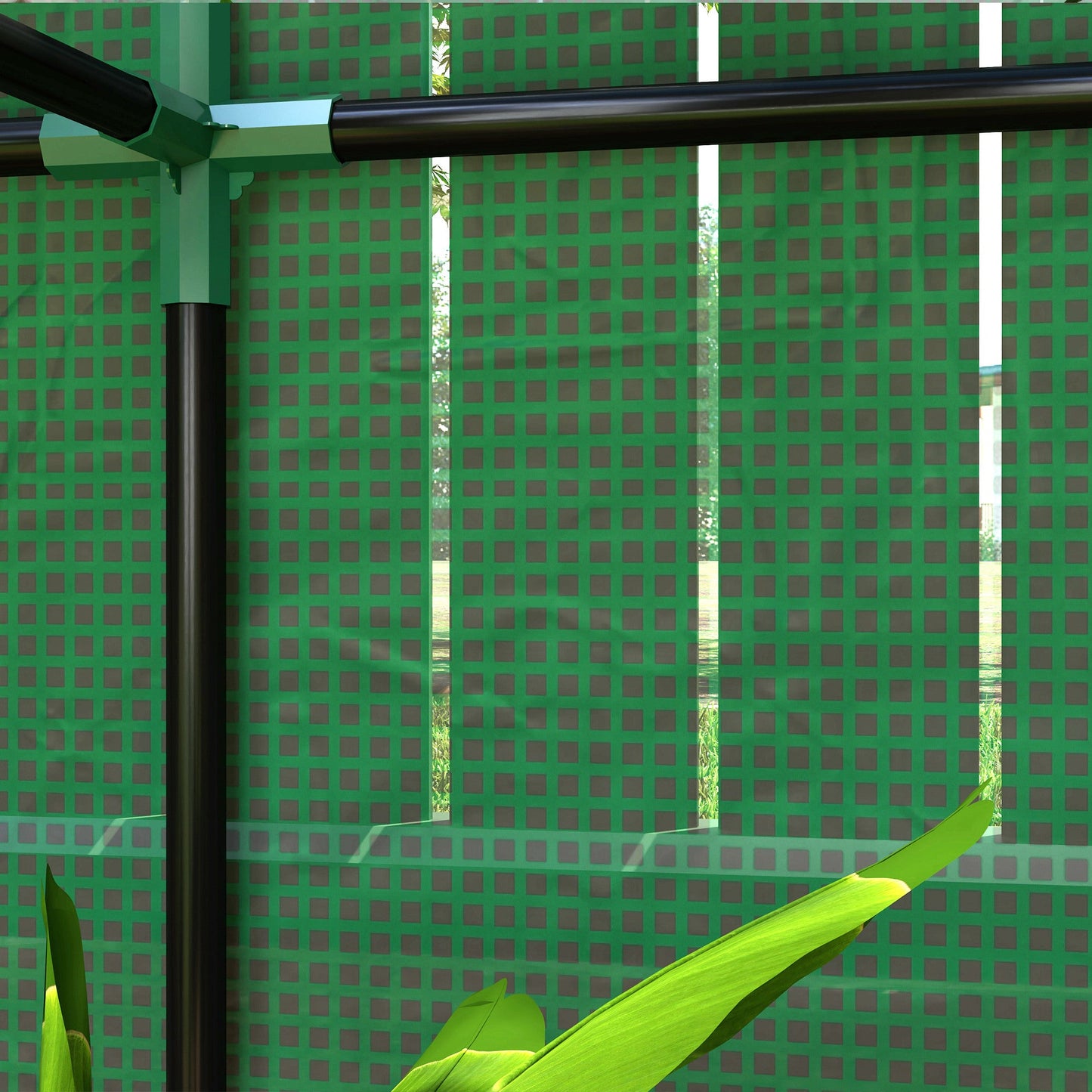 3 Tier Mini Greenhouse with Reinforced PE Cover, Portable Small Greenhouse with Roll-Up Door, 100 x 40 x 150cm, Green