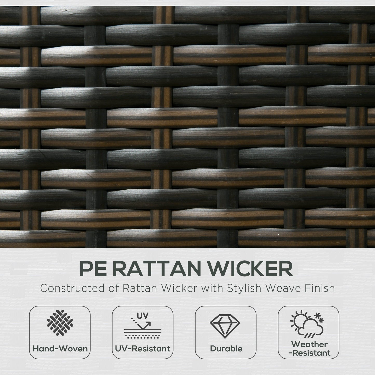8 Pieces PE Rattan Corner Sofa Set, Outdoor Garden Furniture Set, Patio Wicker Sofa Seater w/ Cushion, Washable Cushion Cover & Tempered Glass Table, Brown