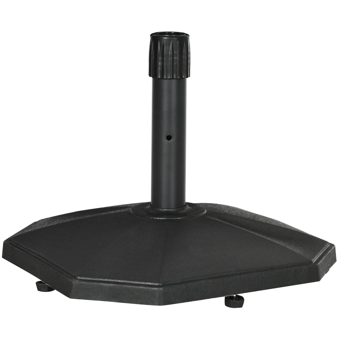 18kg Patio Parasol Base, Garden Concrete Umbrella Base, Outdoor Umbrella Stand Holder for Parasol Poles 34mm, 38mm and 48mm, Black