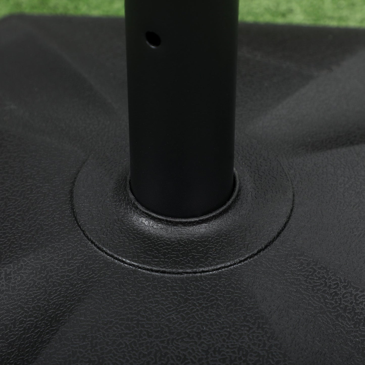 18kg Patio Parasol Base, Garden Concrete Umbrella Base, Outdoor Umbrella Stand Holder for Parasol Poles 34mm, 38mm and 48mm, Black