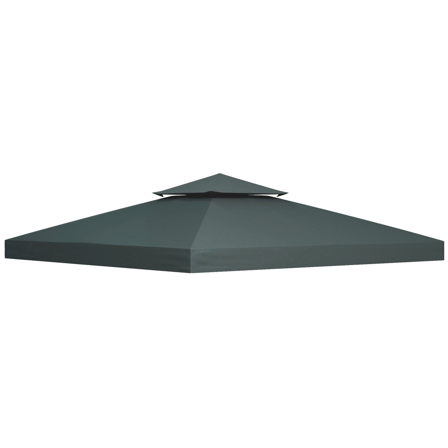 3 x 3(m) Gazebo Canopy Roof Top Replacement Cover Spare Part Charcoal Grey (TOP COVER ONLY)