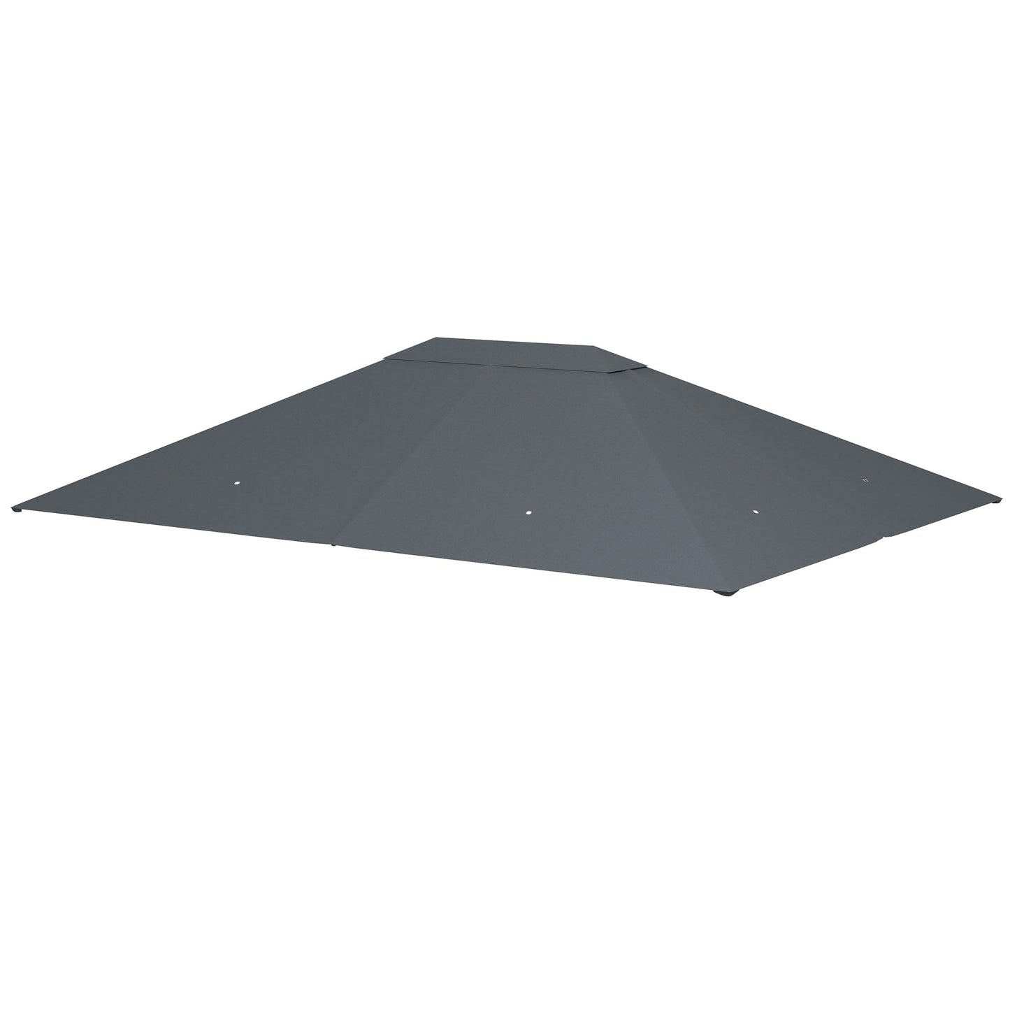 3 x 4m Gazebo Canopy Replacement Covers, Garden Gazebo Roof Replacement with Vents and Drain Holes, TOP COVER ONLY, Dark Grey