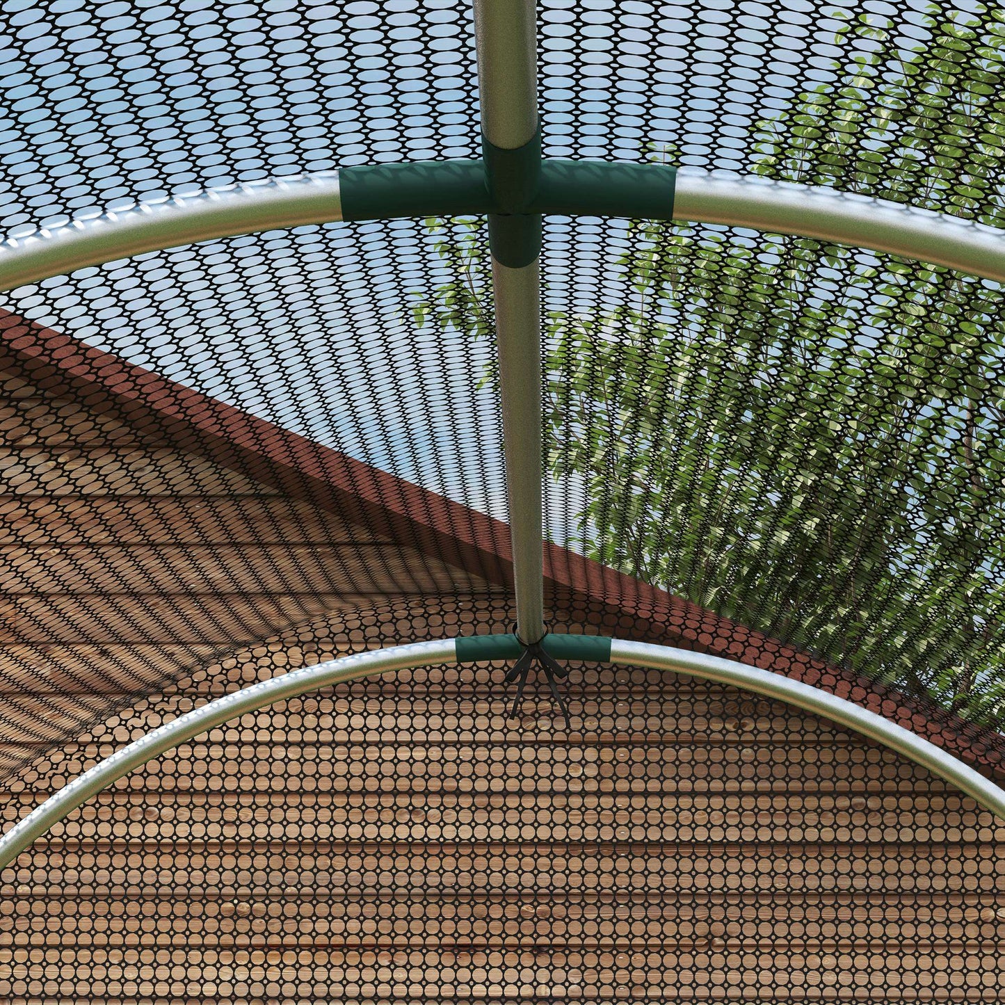 Fruit Cage Bird Netting, Heavy Duty Fruit and Vegetable Protection Tent with Zipped Door, Anti Bird, Insects, Small Animals, 1.2 x 2.4 x 1.9m, Black