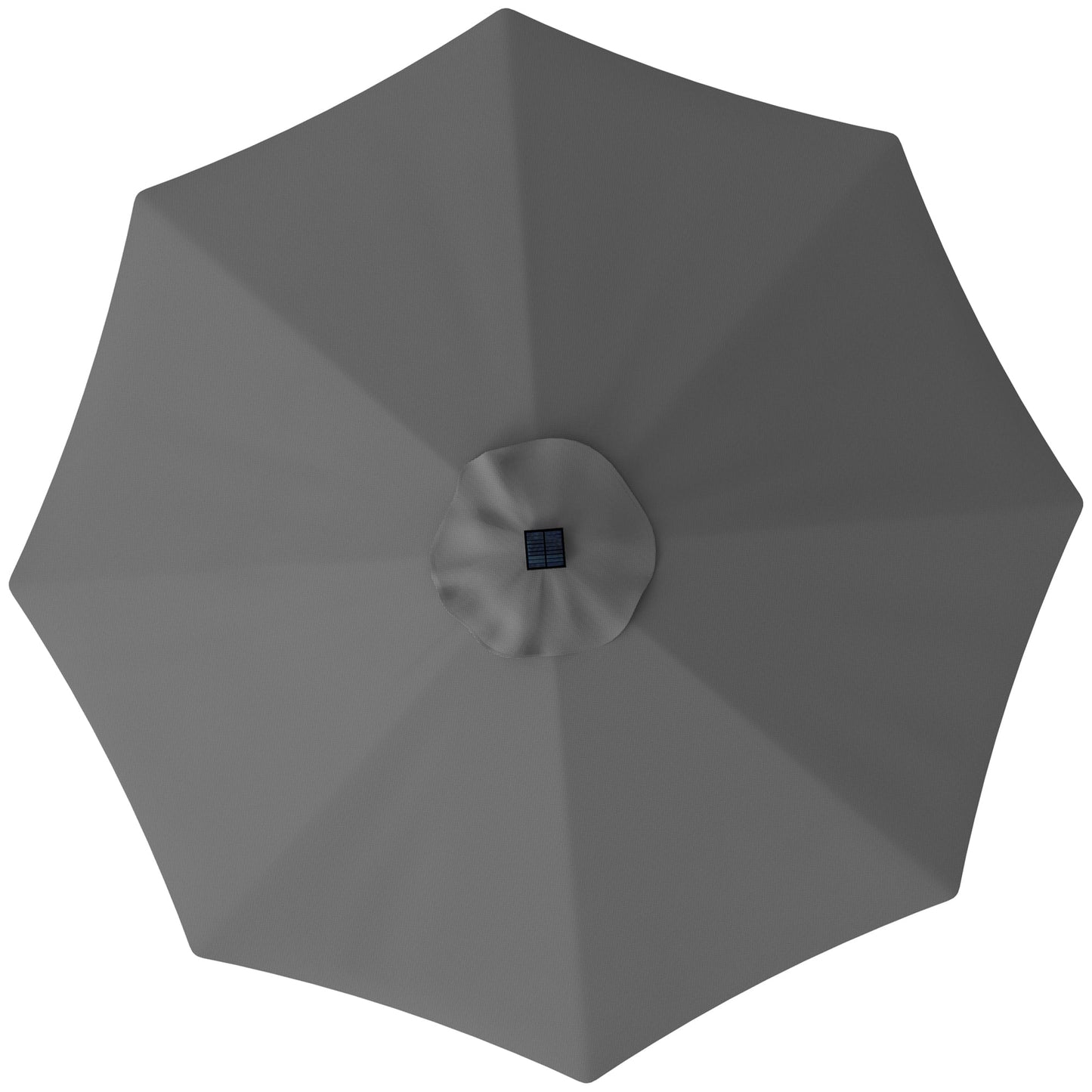 3 m Replacement Parasol Canopy with Top Vent, UPF 50+ Garden Parasol Replacement Canopy, 8 Rib Parasol Cover Replacement Fits Various Frames, Grey