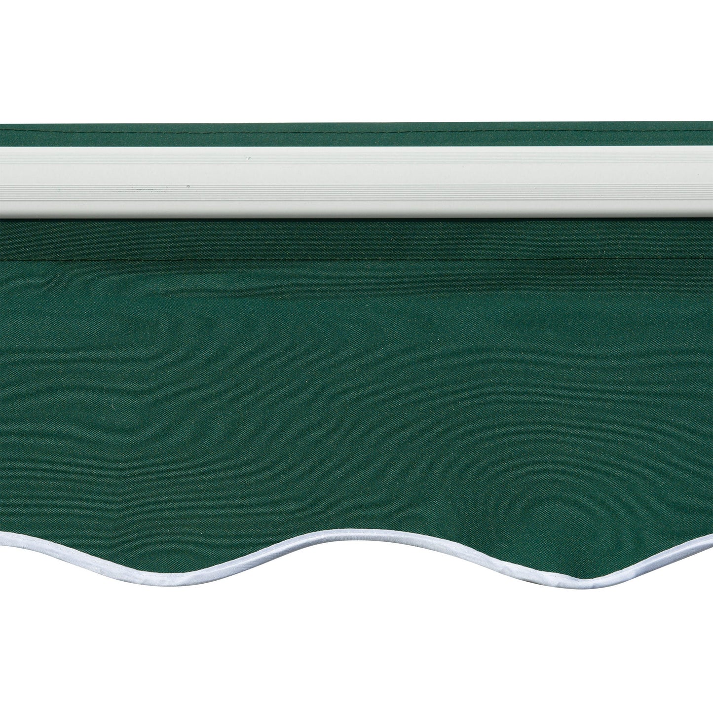 3 x 2m Manual Window Awning Canopy Garden Outdoor Shelter Patio Sun Shade UV Blocker Light Weight Aluminium Frame w/ Hand Crank Green
