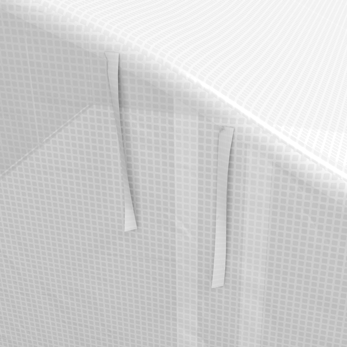 4 x 3(m) Walk-in Polytunnel Greenhouse, Zipped Roll Up Sidewalls, Mesh Door, 8 Mesh Windows, Tunnel Warm House Tent with PE Cover, Complimentary Plant Labels and Gloves, White