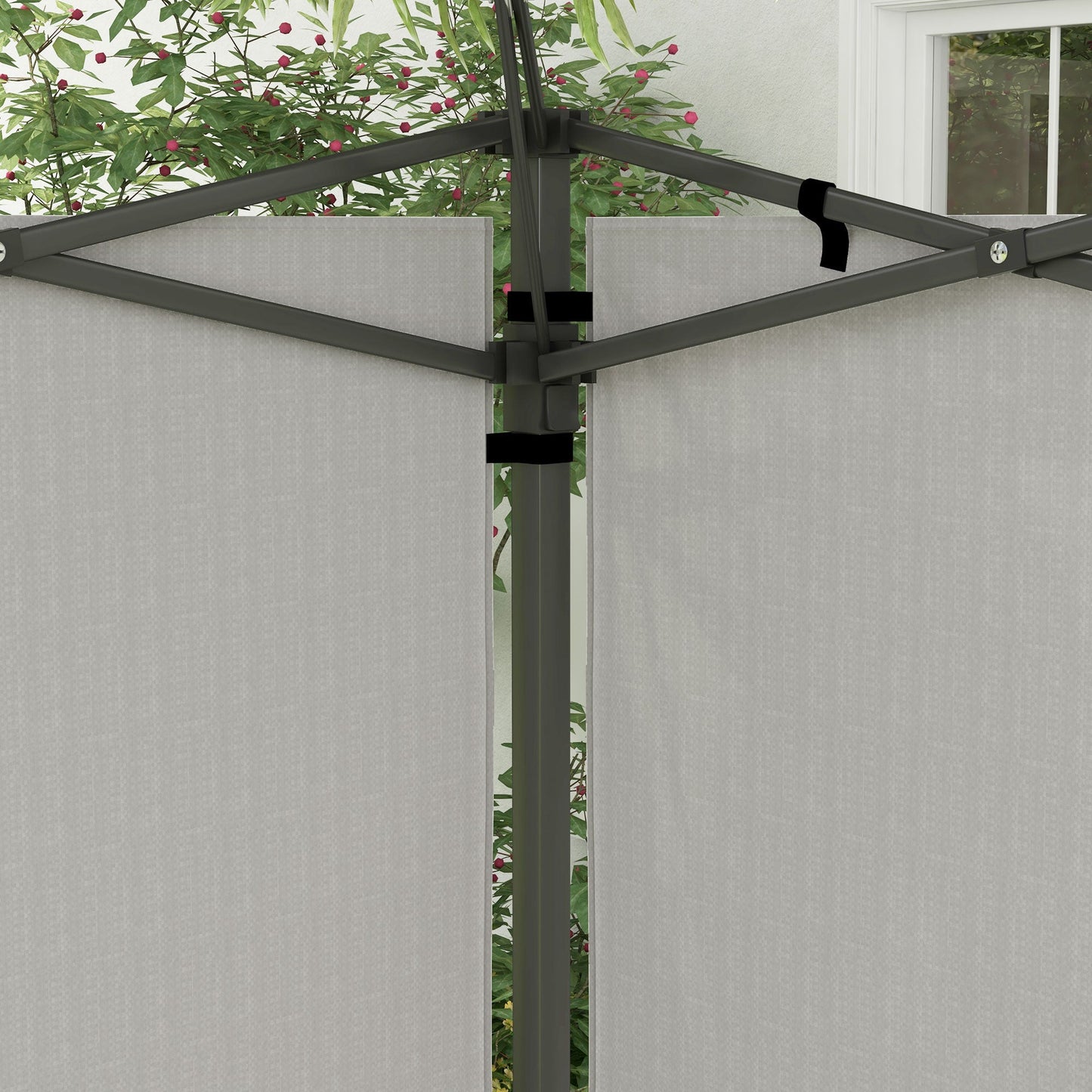Gazebo Side Panels with Window for 3x3(m) or 3x6m Gazebo Canopy, 2 Pack Sides Replacement, White